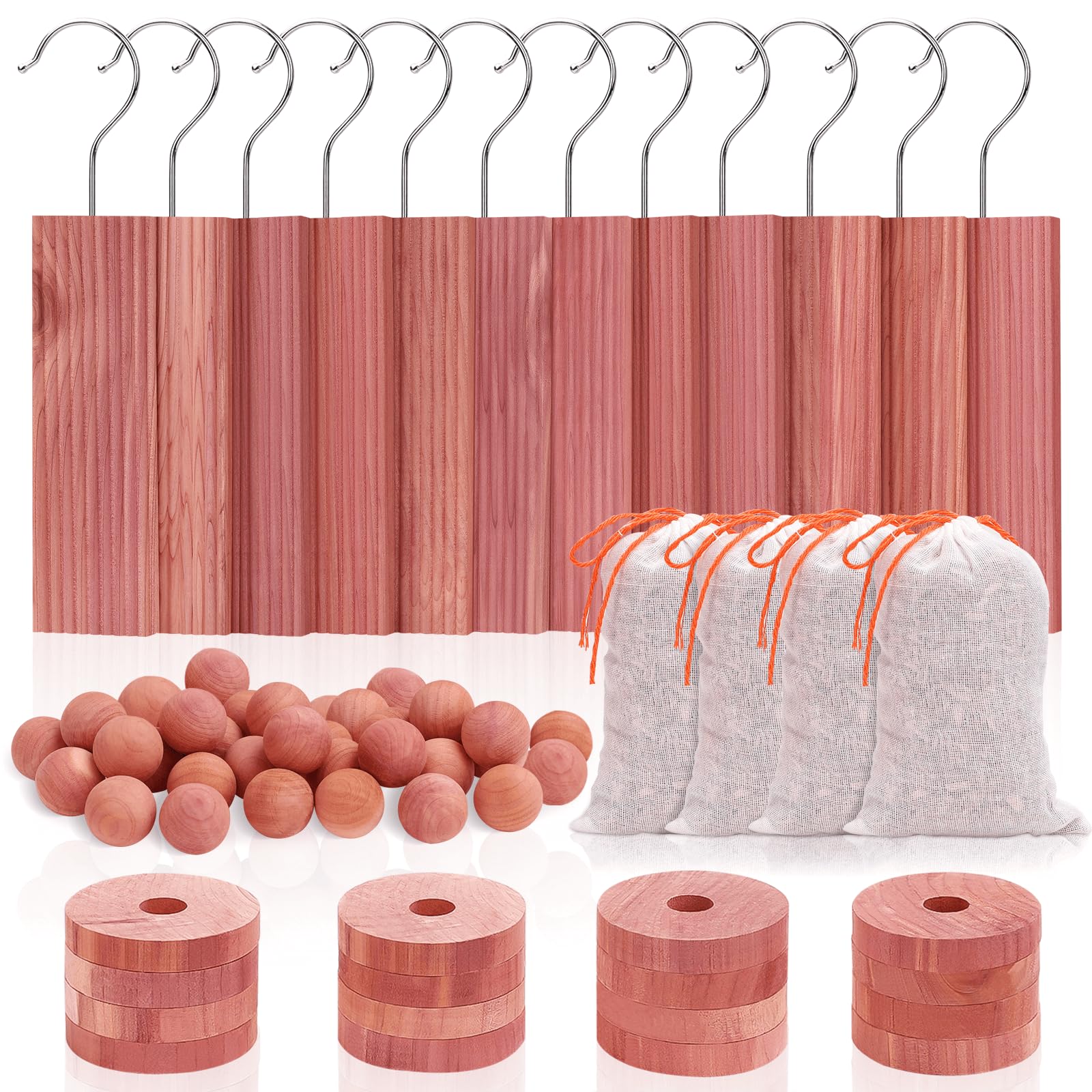 Homode Cedar Blocks For Clothes Storage, Cedar Chips For Closets And Drawers, Aromatic Cedar Wood Balls And Cedar Sachets, Cedar