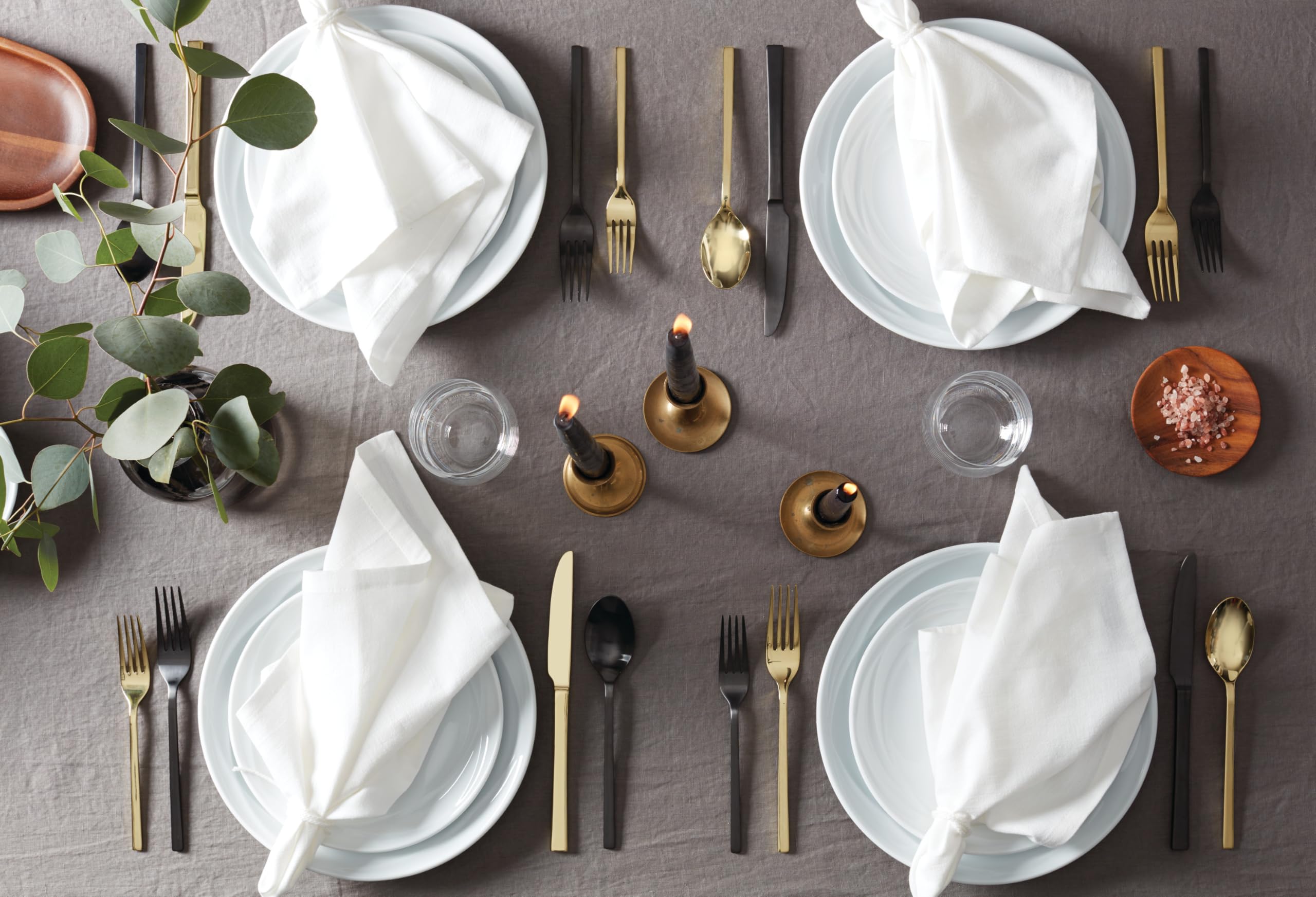 Oneida Allay Midnight 20 Piece Everyday, Service For 4 Flatware Set, 20Pc Fw, Stainless