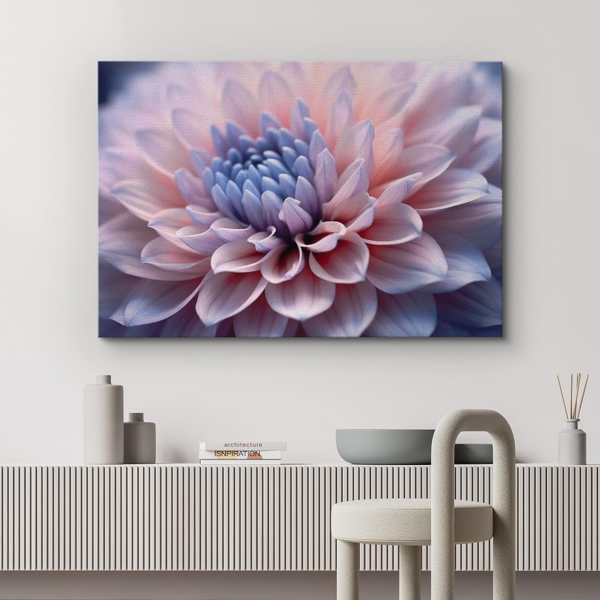 Wall26 Canvas Print Wall Art Pink Lotus Flower Closeup Nature Wilderness Photography Realism Modern Art Decorative Country Multi