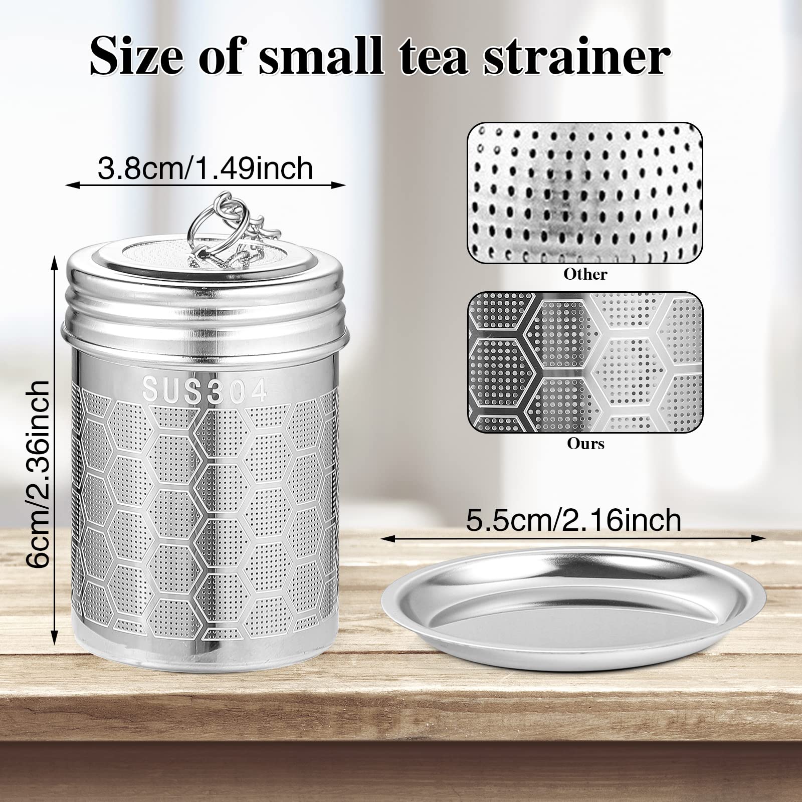 2 Pack Tea Infuser, Tea Strainers For Loose Tea Mesh Stainless Tea Strainer Loose Leaf Tea Steeper Tea Diffuser With Tea Basket