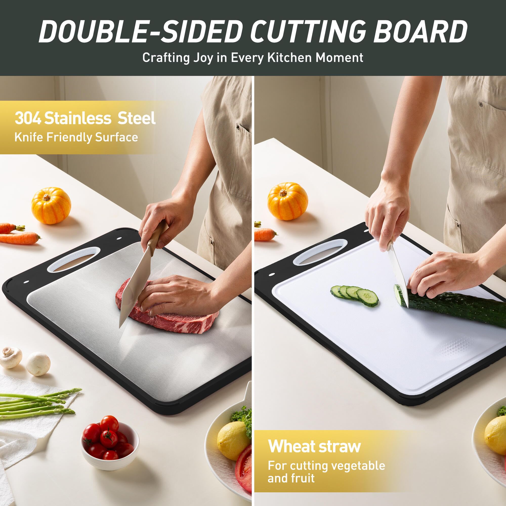 2 in 1 Stainless Steel Cutting Board with Handle Great Grandma Christmas Xmas Birthday Mother Gifts Ideas Grandmother Gigi Grann
