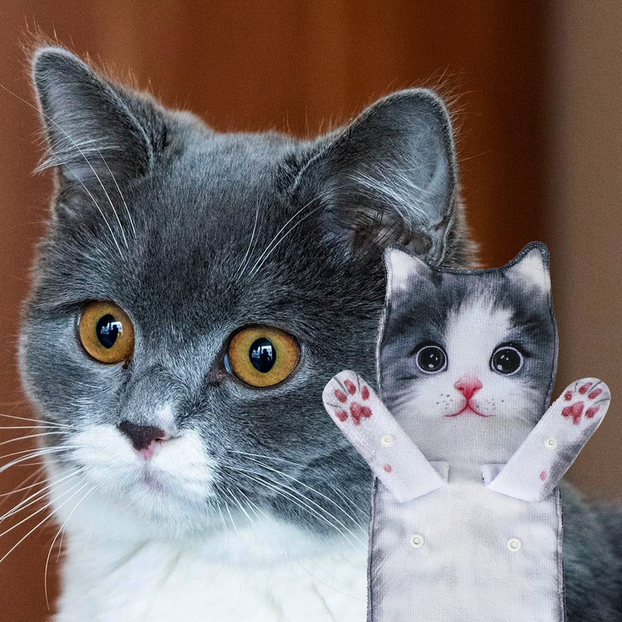 Daisyjoy Cat Funny Hand Towels For Bathroom Kitchen - Cute Decorative Cat Decor Hanging Face Towels- Unique Valentines Day Mothe