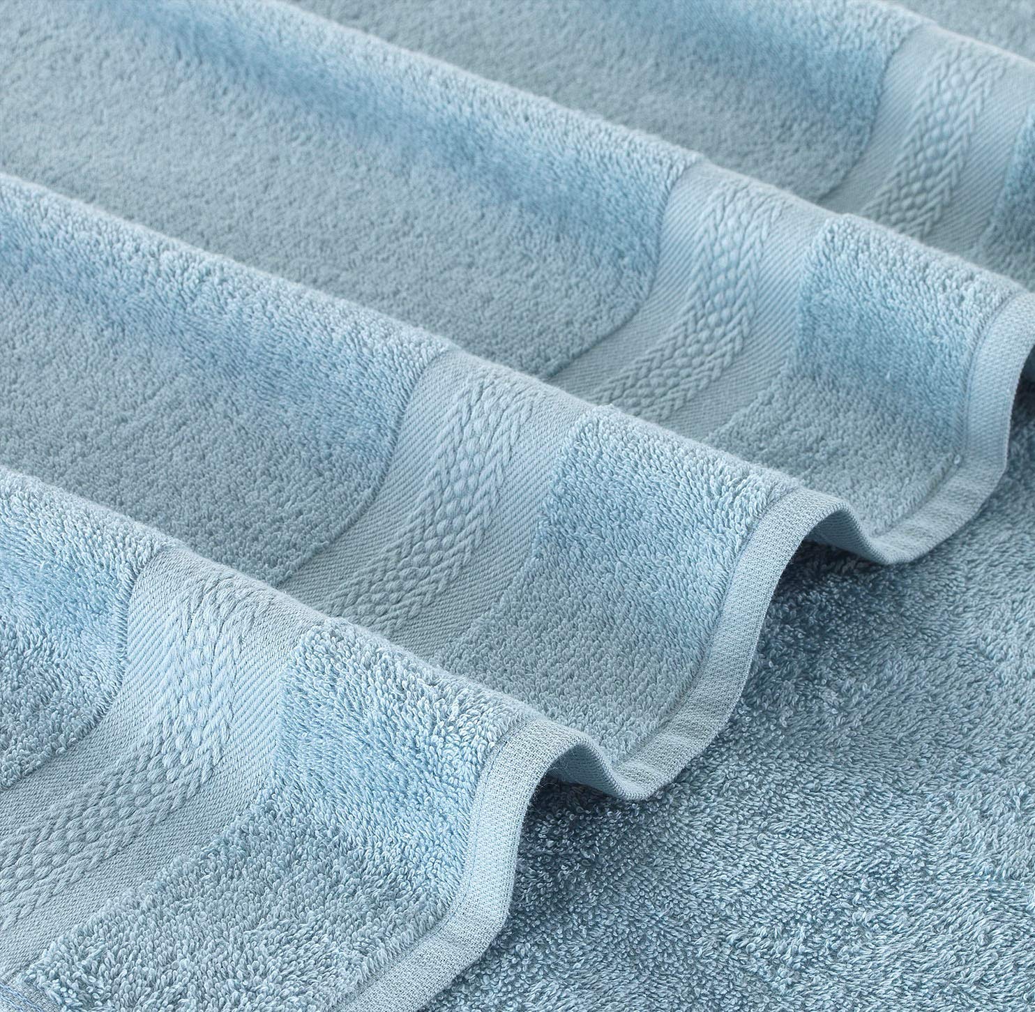 REGAL RUBY  6 Piece Towel Set  2 Bath Towels 2 Hand Towels 2 Washcloths  Soft and Absorbent  100% Turkish Cotton Towels for Bathroom Shower Towel  Bath Linen Set Blue