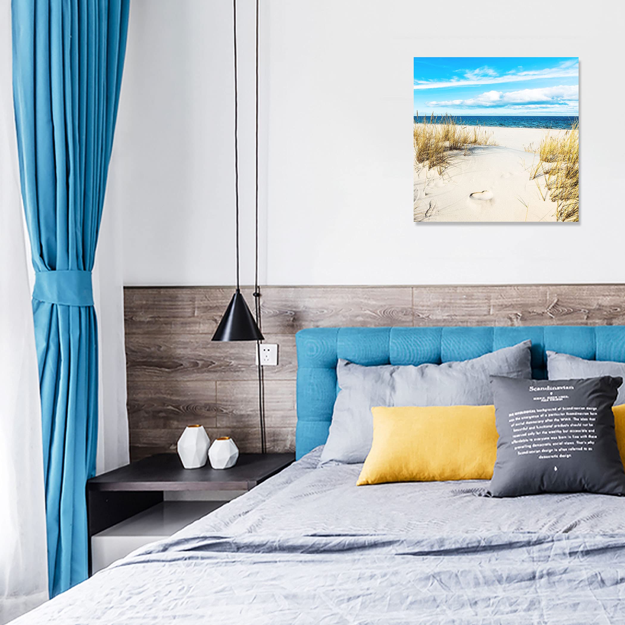 Beach Pictures Wall Art For Bathrooms Canvas Framed Seacoast Theme Wall Decor For Bedroom Modern Bathroom Coastal Pictures Wall