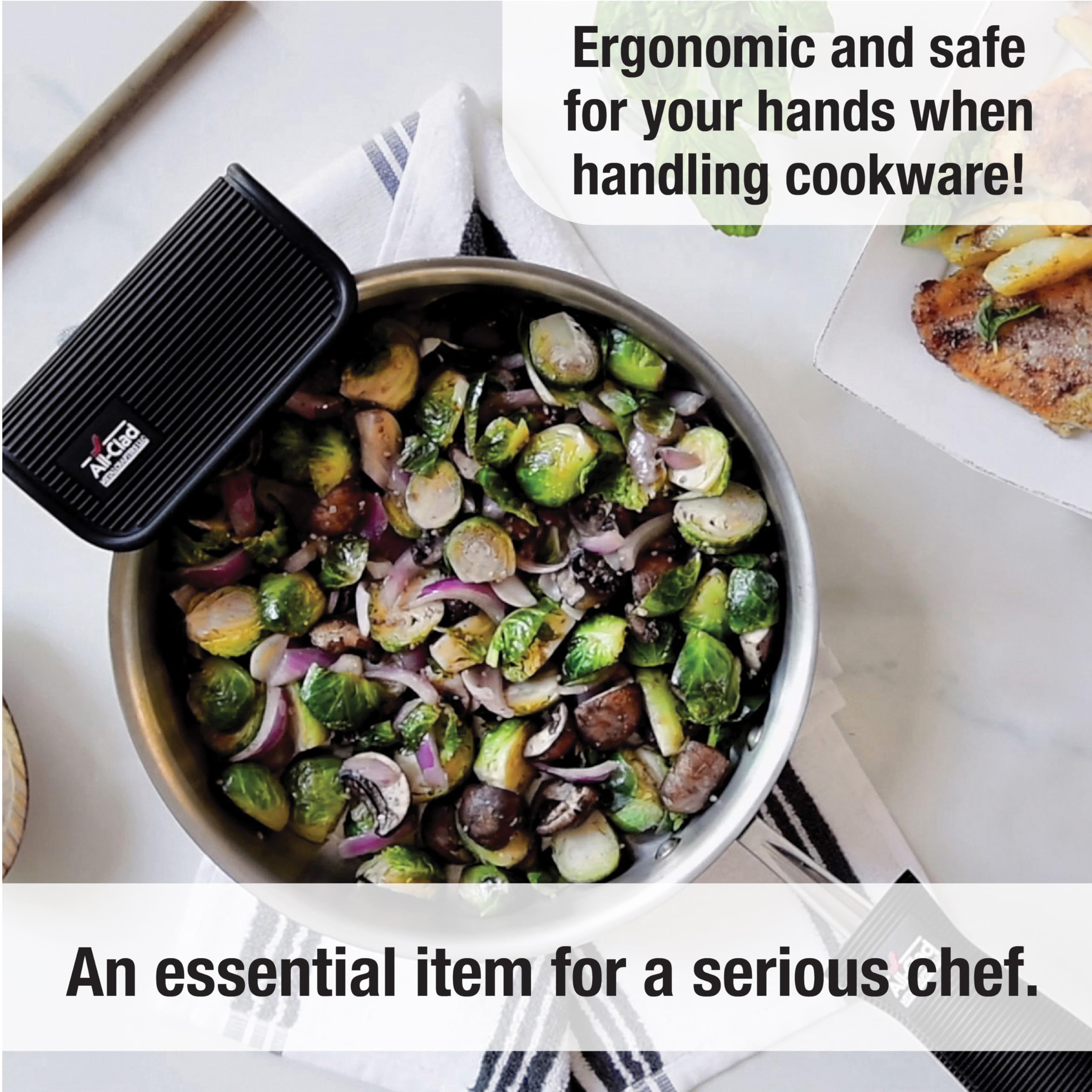 All-Clad Pot Protectors, Grip, And Dish Drying Mat Set: Pot Protectors For Kitchen Organization, 100% Silicone Heat Resistant Gr