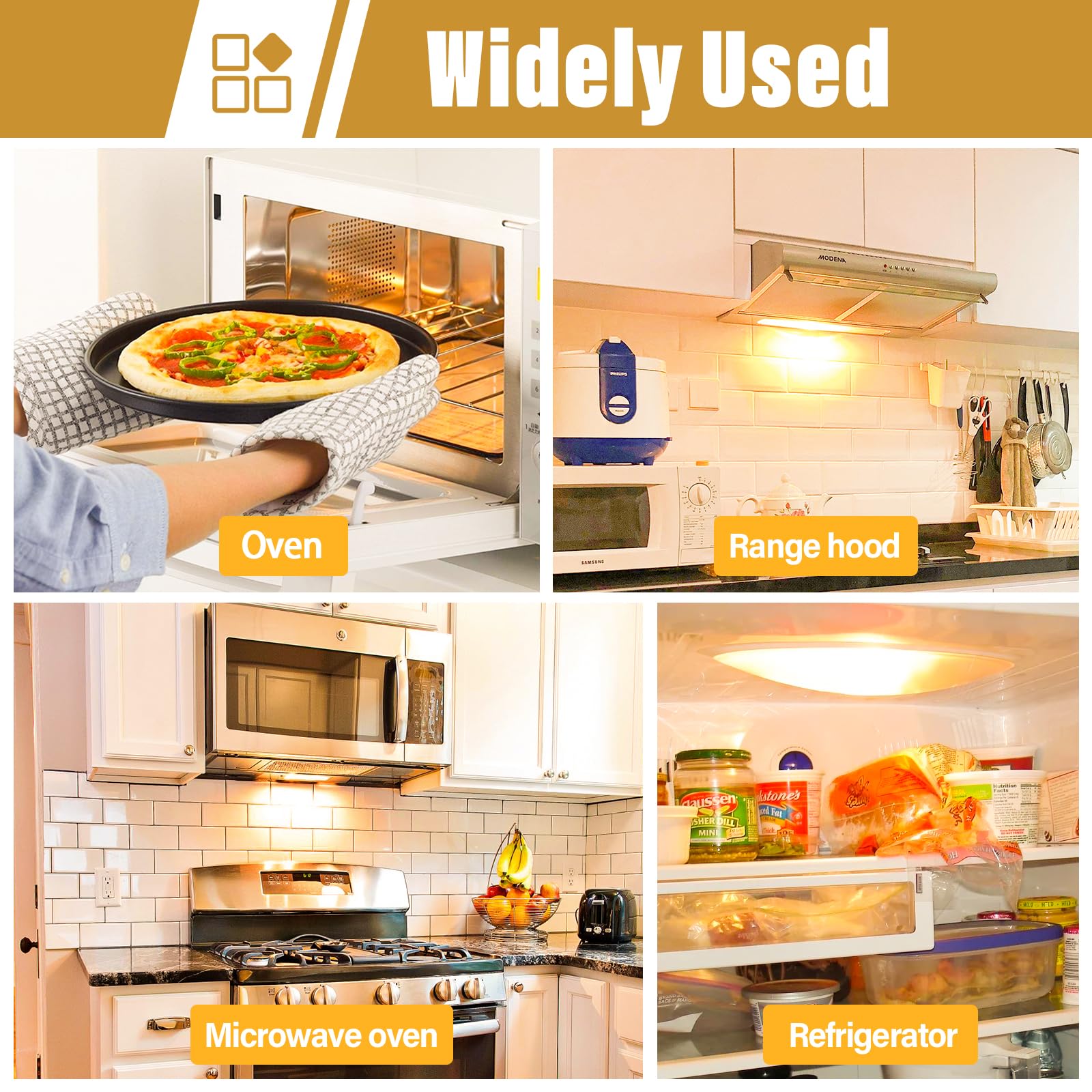 Light Bulb Fits For Whirlpool Microwave Oven,Compatible With Whirlpool Maytag Ge Amana Over The Range Hood Microwave,Dimmable 12