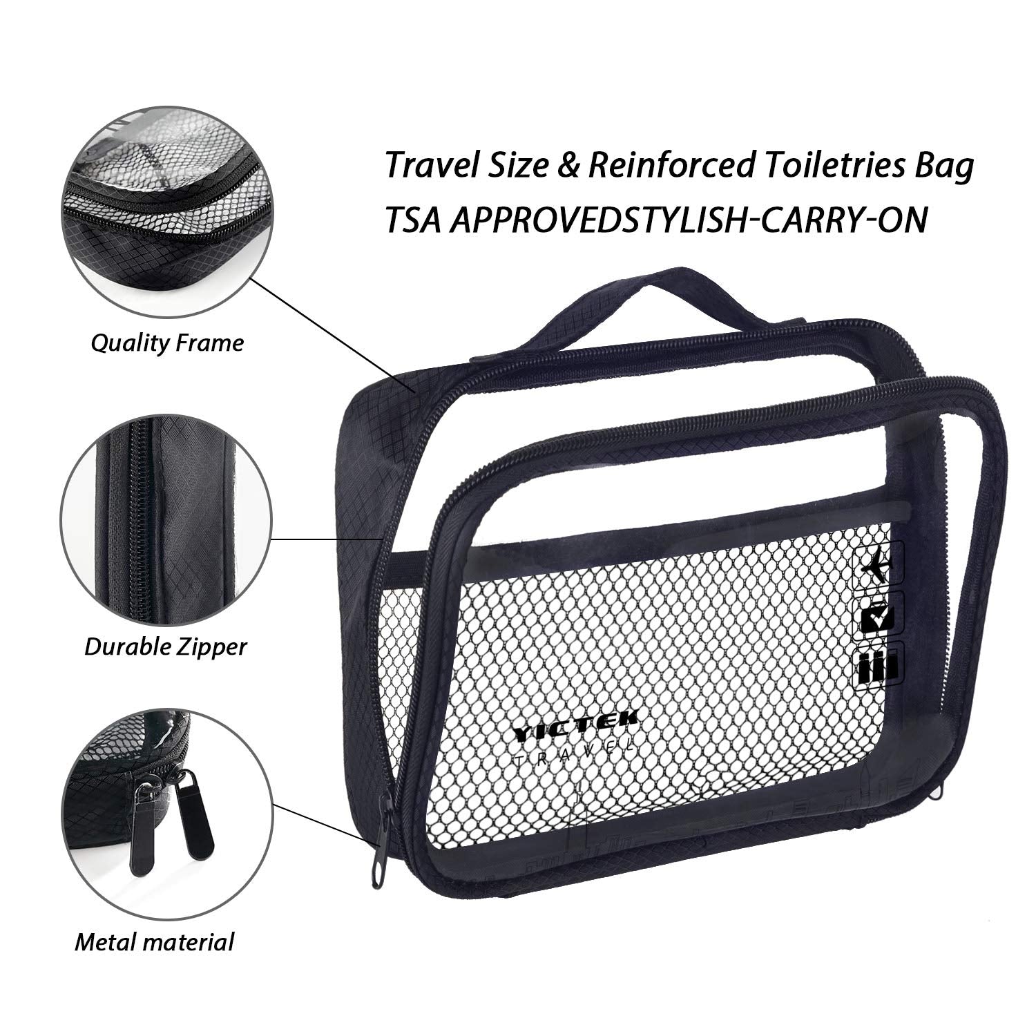 YICTEK Empty Plastic Travel Bottles Containers for Toiletries  TSA Approved Travel Size Toiletries Bottles Kit for Liquids Shampoo Conditioner Lotion  Carry-On Set for Women/Men