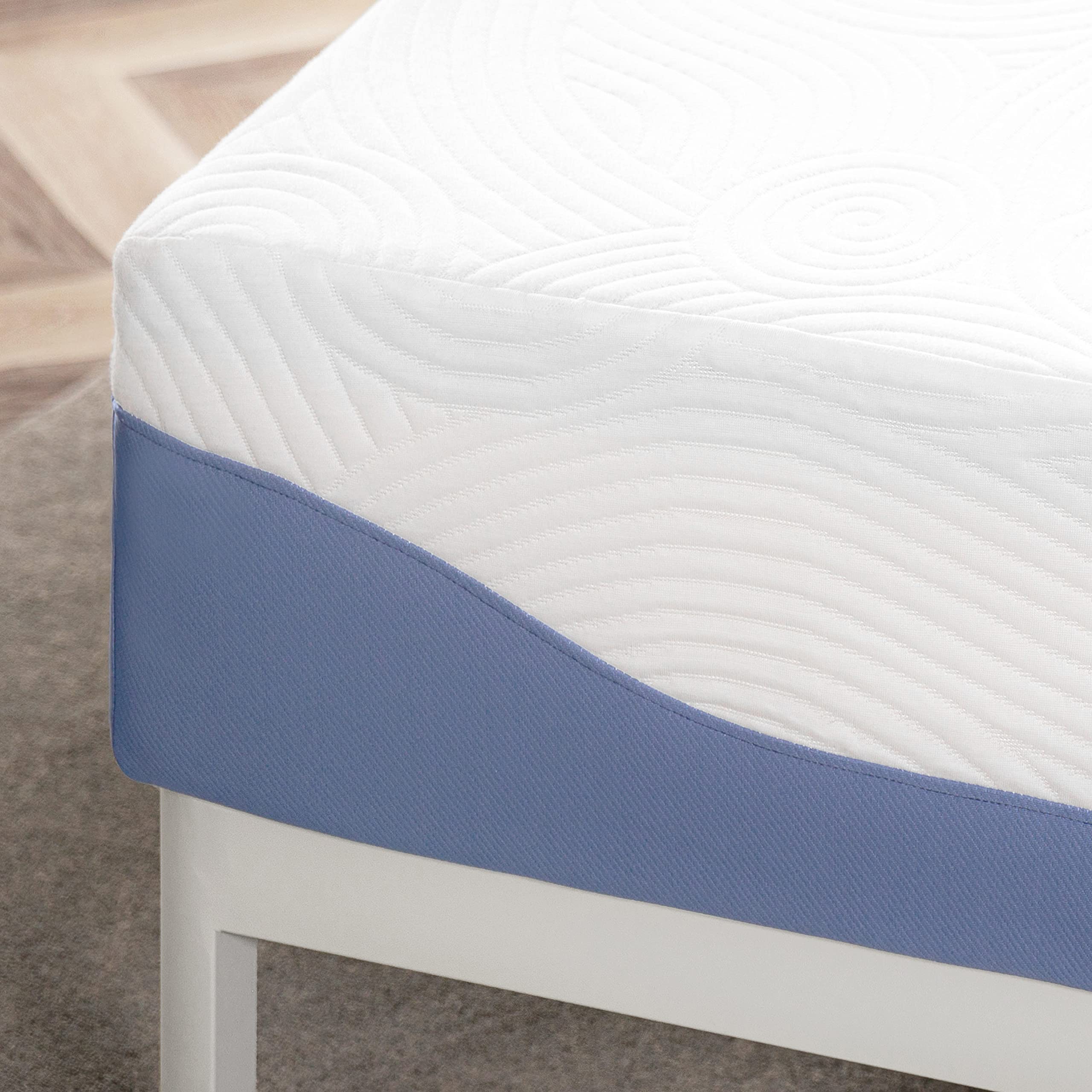 Mellow 12 Inch Cooling Gel-Infused Memory Foam Bed Mattress, Medium Firm Sleep And Breathable Fabric Cover, King, Mattress In A
