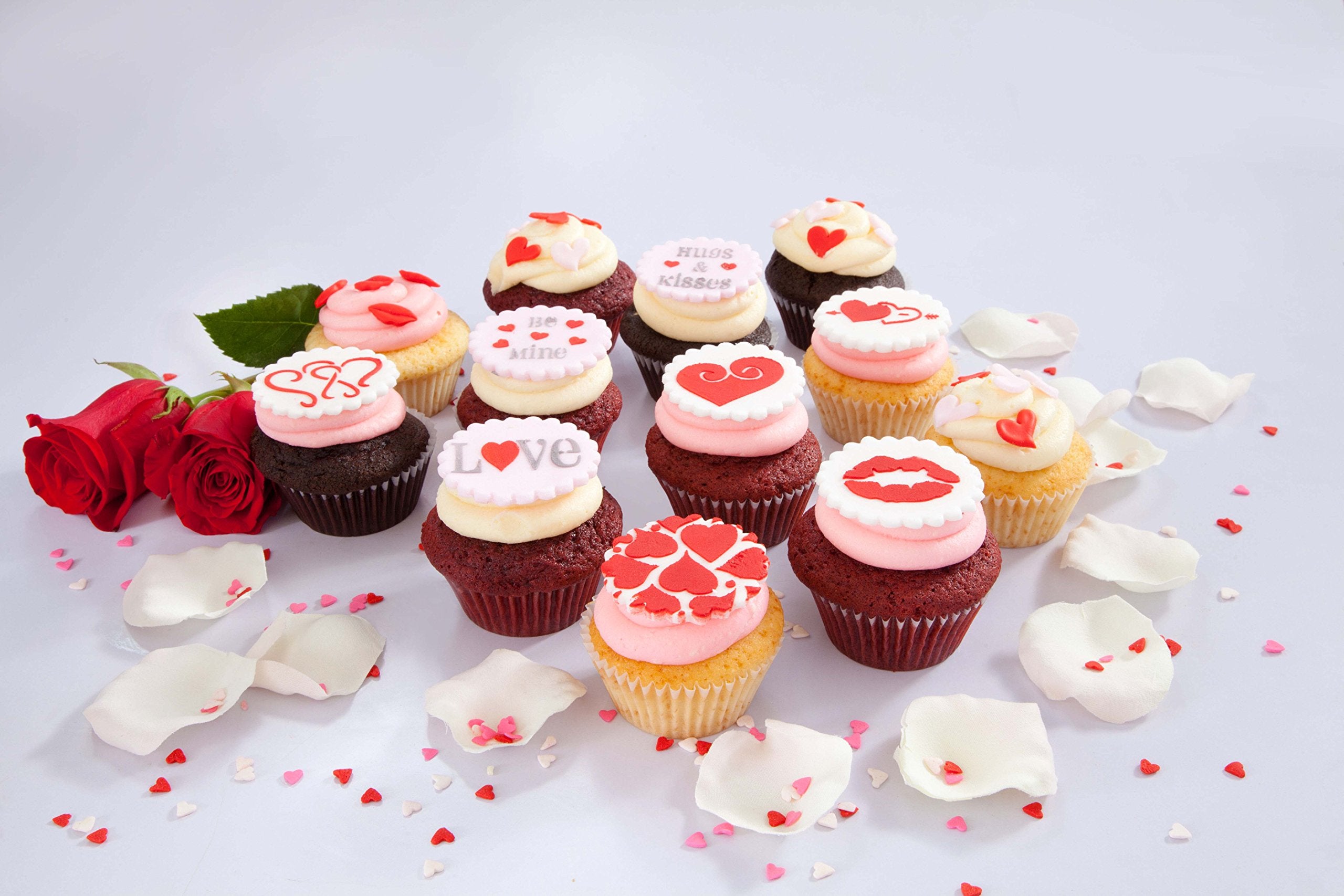 Designer Stencils Valentine Cupcake/Cookie Stencils, Beige/Semi-Transparent