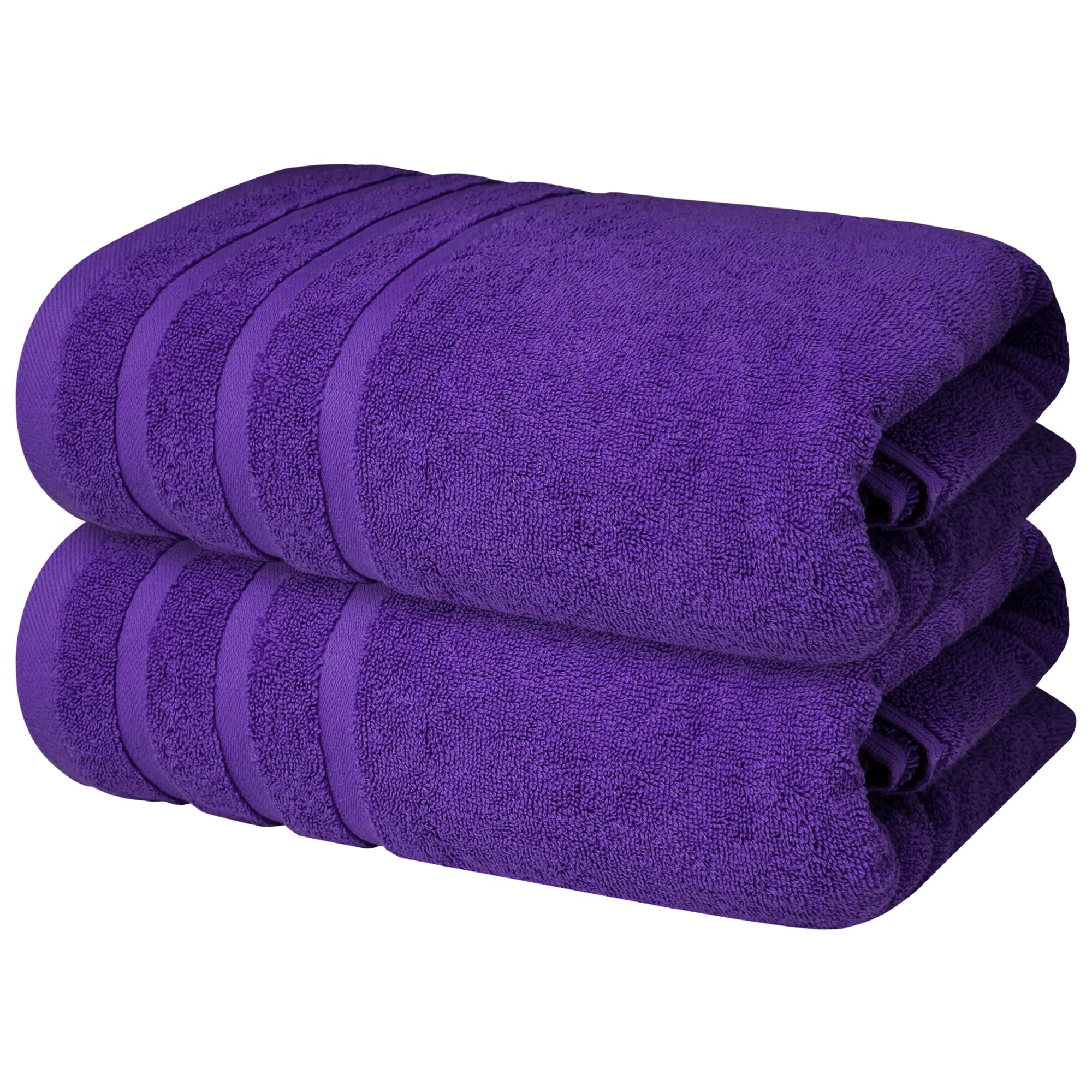 Premium Purple Bath Towels - 700 GSM 100% Cotton 27x54 Inches Pack of 2 Bathroom Towels - Ultra Soft and Highly Absorbent Hotel and Spa Quality Bath Towels for Bathroom by Infinitee?Xclusvies
