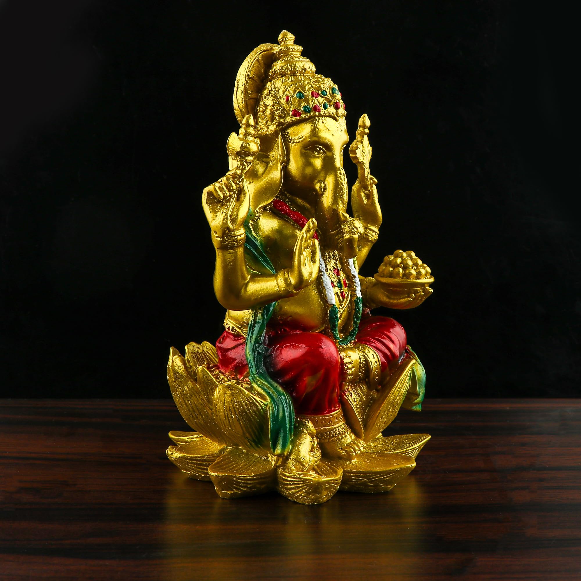 Sevliya Traders Polyresin Laxmi Ji And Ganesh Pair For Pooja Room I Home Temple Decoration Items I God Idols I Statue I Showpiec