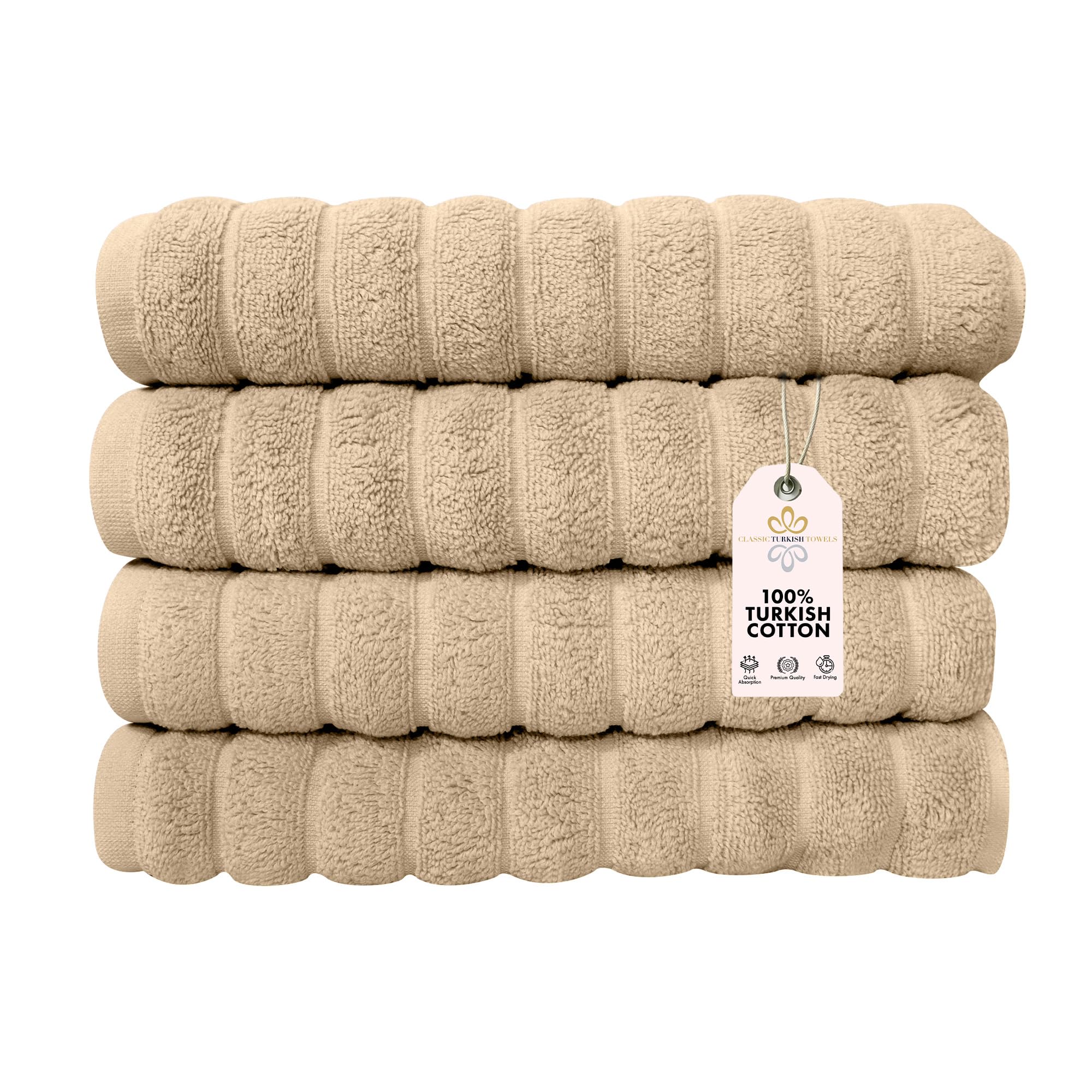 Classic Turkish Towels Ctt Luxury Hand Towels For Bathroom Set Of 4, 100% Turkish Cotton, Quick Dry & Comfy Towels For Hotel & S