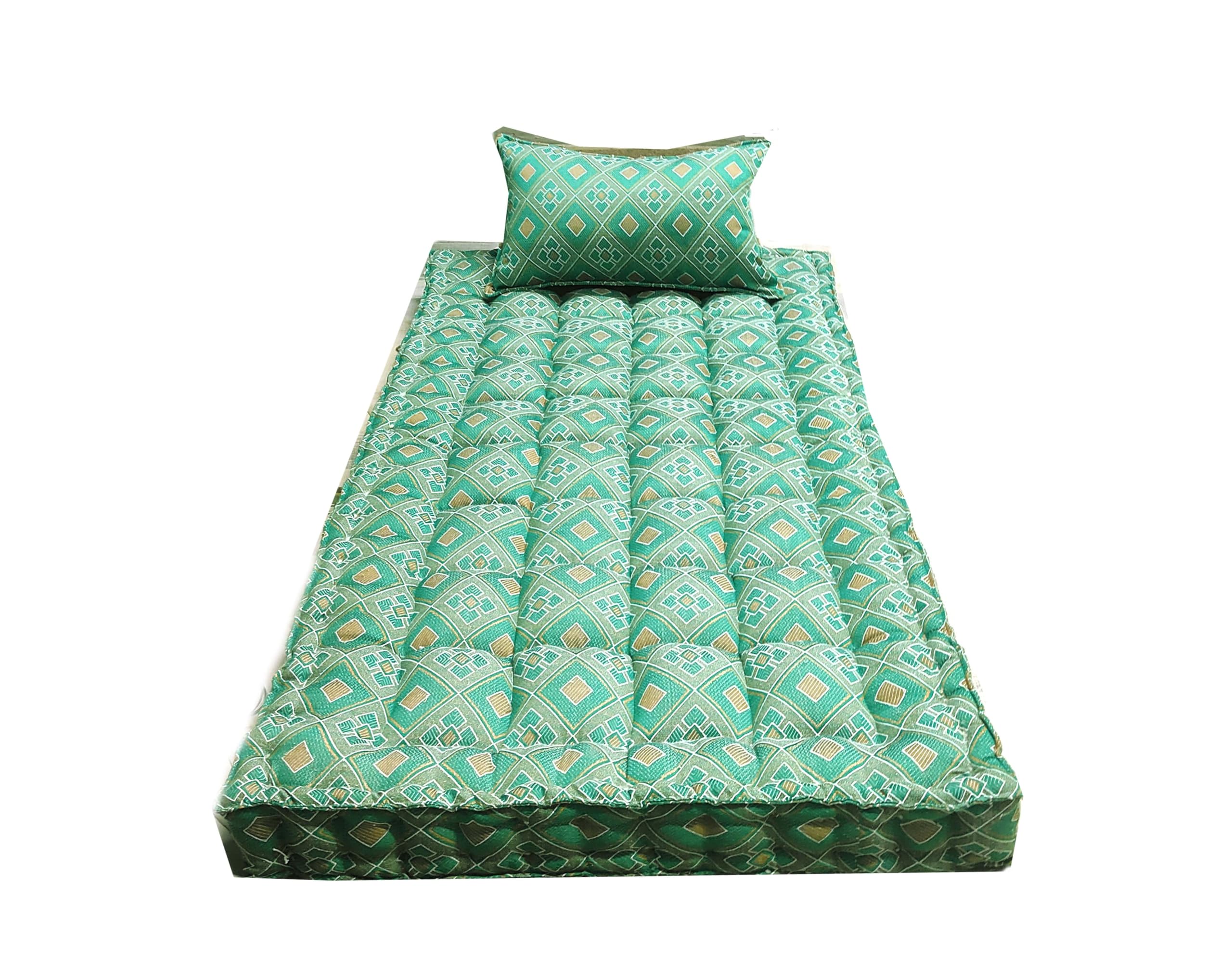 Ozone Mattress Organic Kapok Silk Cotton Ilavam Panju Single Cot Bed Mattress,6 x 3 ft / 72 x 36 x 4 inch,Multicolour.