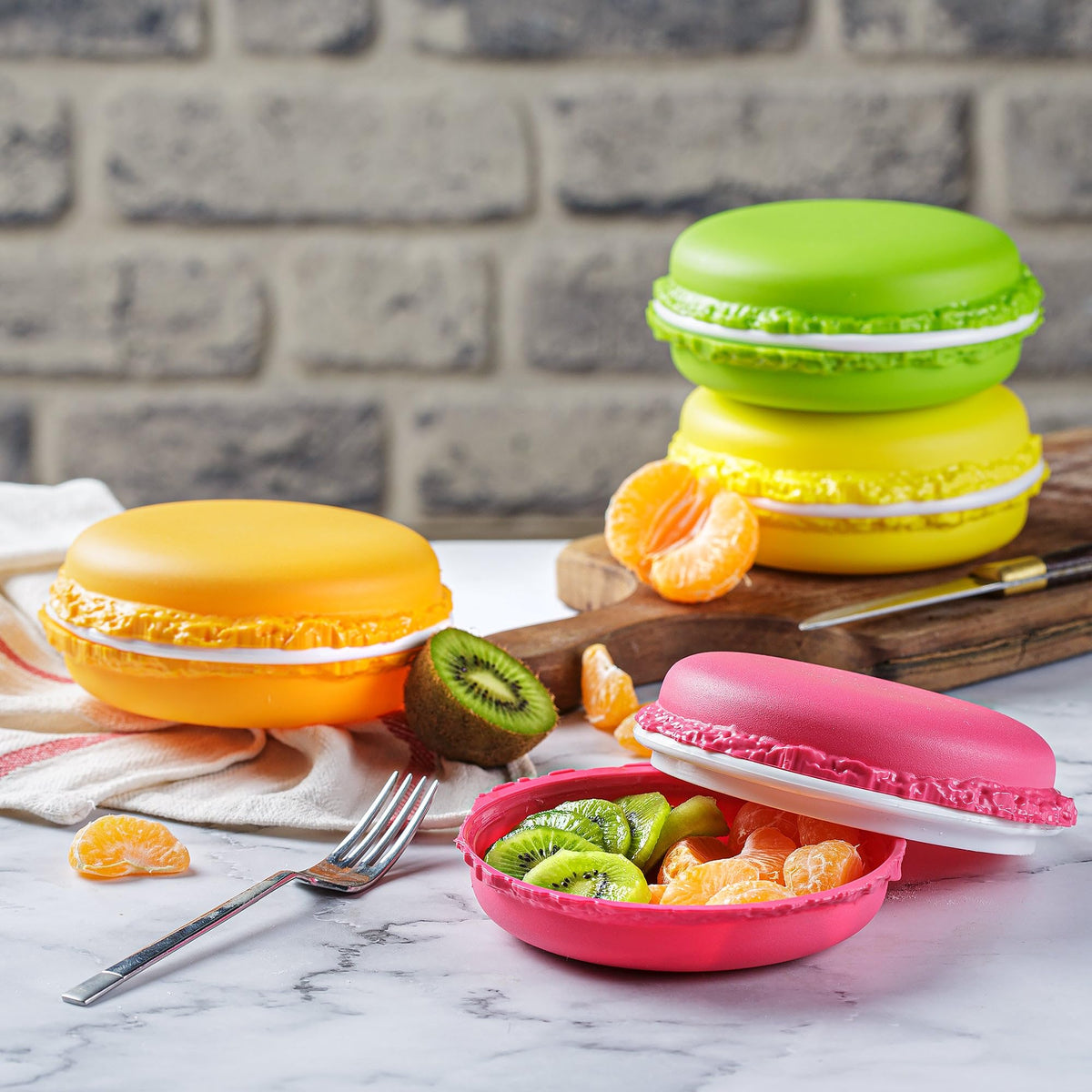 Crystalia Cute Macaron Storage Box, Jewelry Boxes, Bpa Free Macaroon Containers, Candy, Cookie, Multi Purpose Storage Boxes, Set