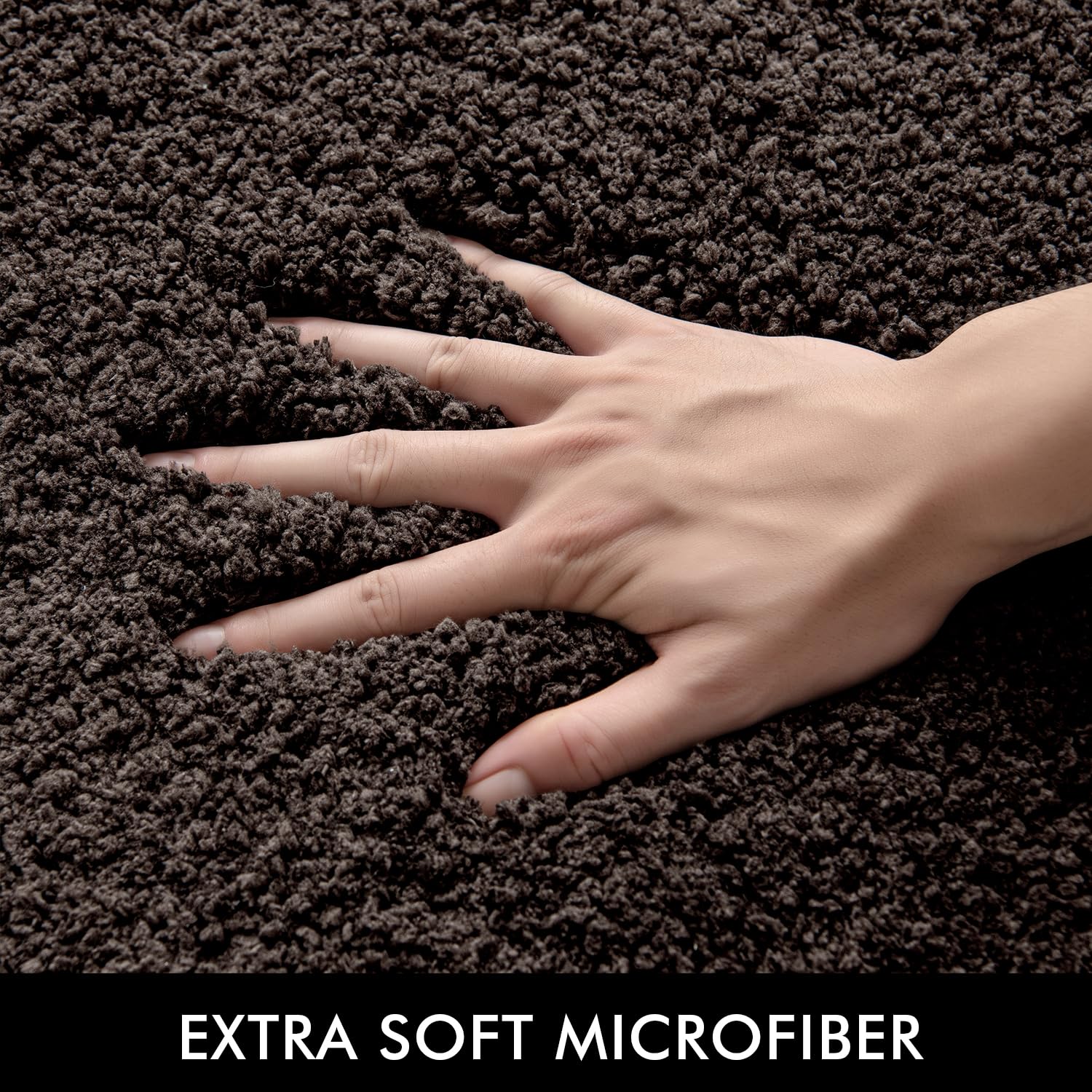 Miulee Brown Absorbent Bathroom Rugs, Soft Large Bath Mats Non-Slip And Quick-Drying For Bathroom Floor Bathtub Showers, Machine