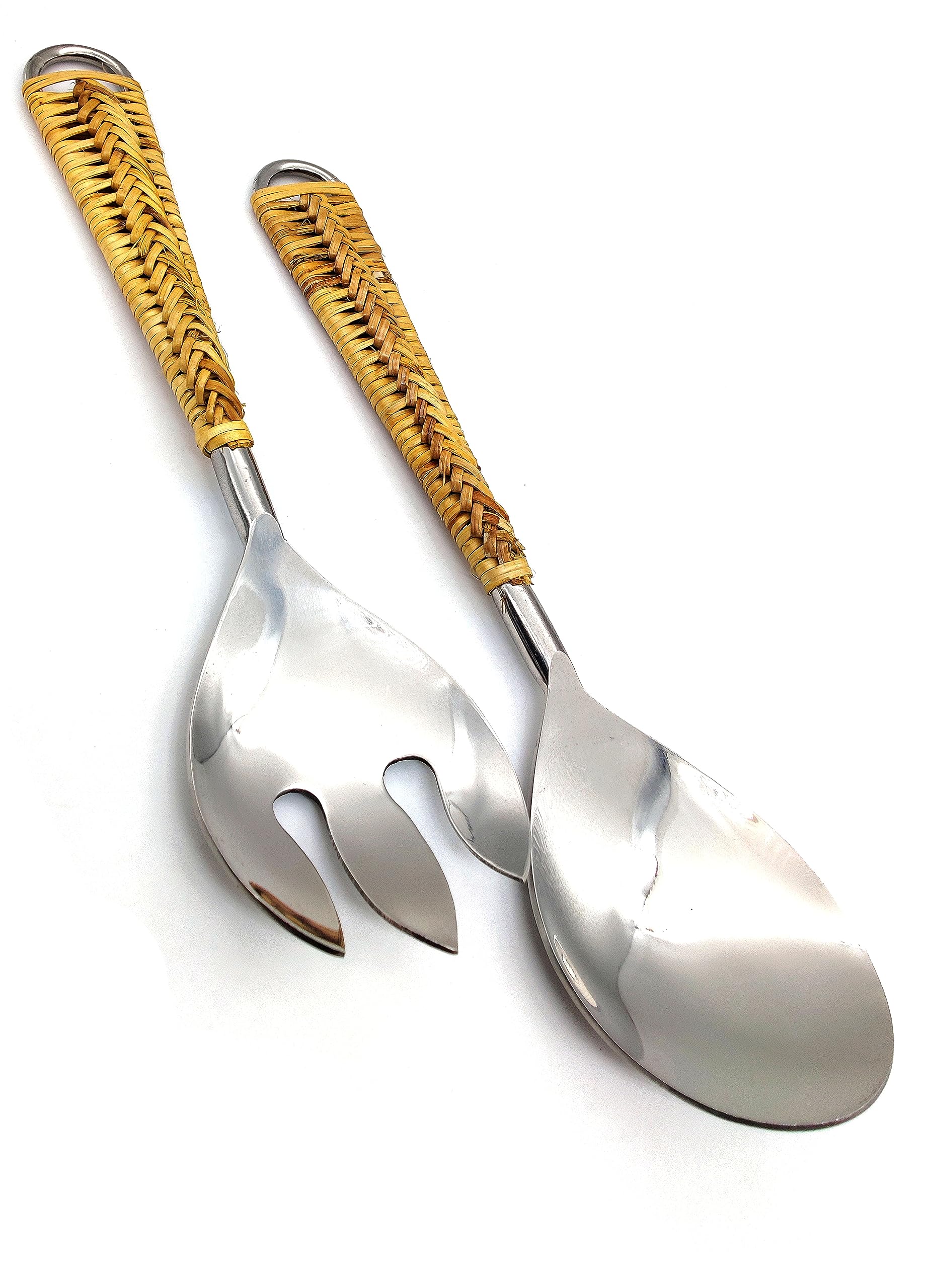 5Moonsun5'S Steel Salad Servers Or Salad Tongs, 10.5 Inch Salad Tosser, Serving Utensils For Modern Serving And Cooking, Stainle