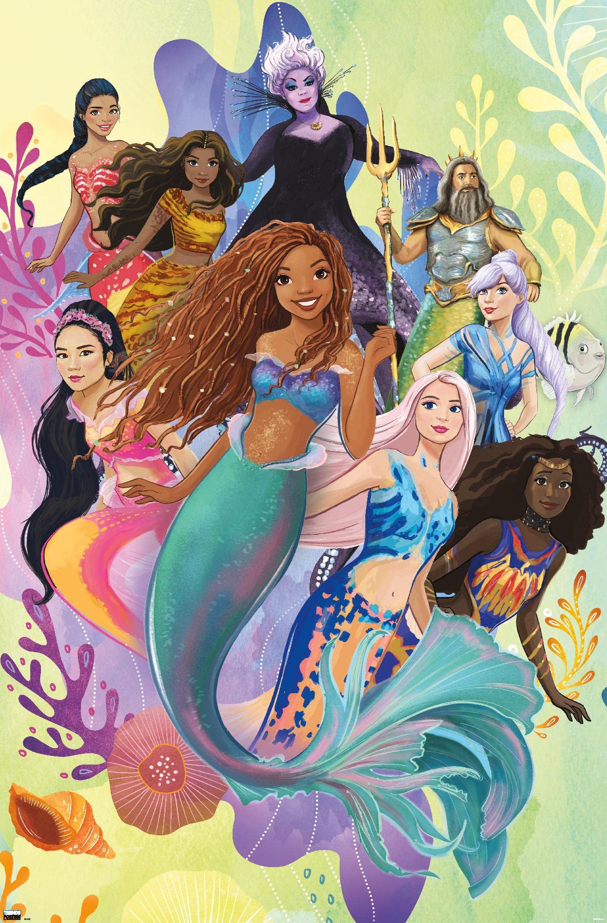 Trends International Disney Little Mermaid - Group Wall Poster, 22.37'' X 34.00'', Unframed Version