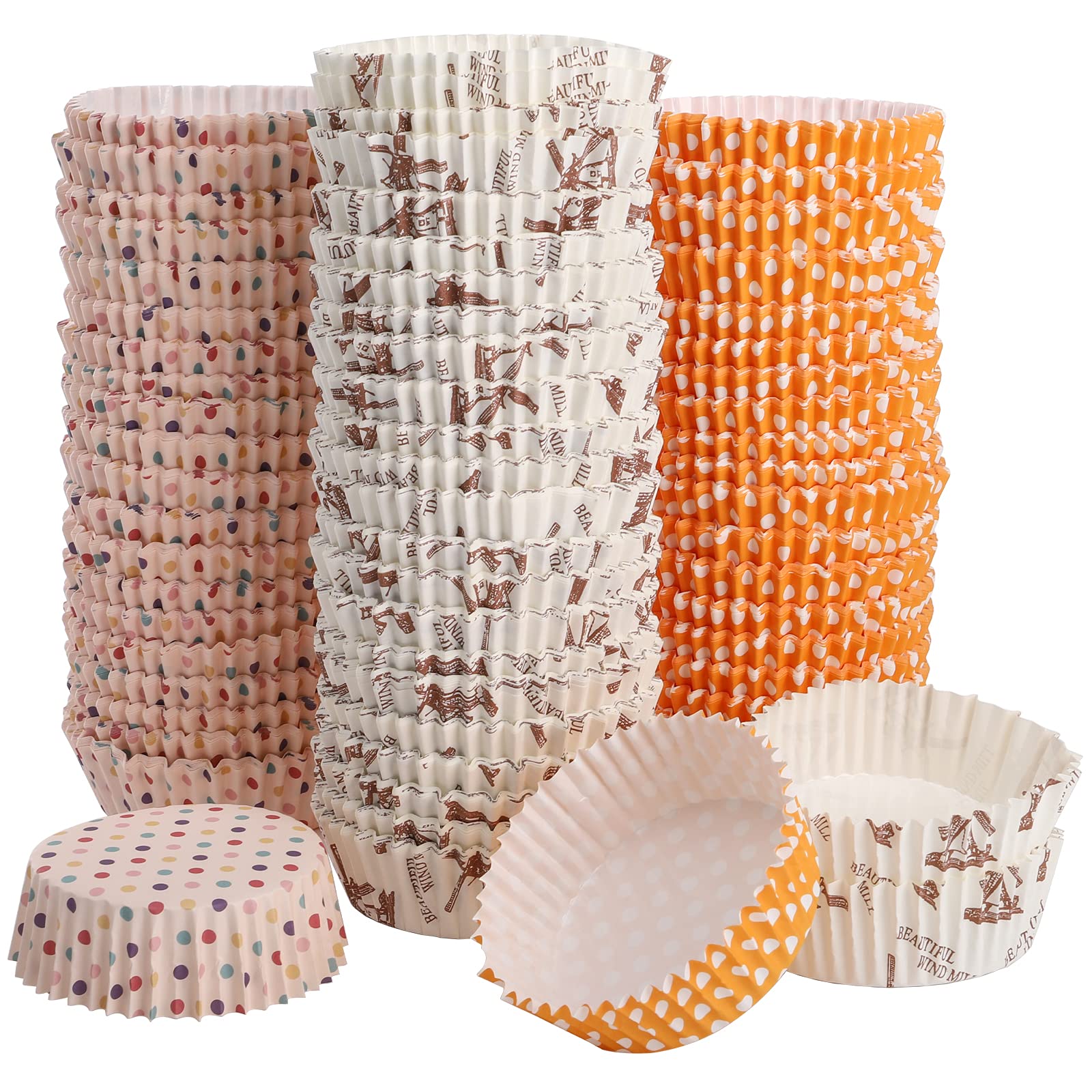 Youeon 600 Pcs 3.5 In Jumbo Cupcake Liners Greaseproof, 4 Oz Large Paper Baking Cups Non-Stick, Jumbo Muffin Liners For Muffins,