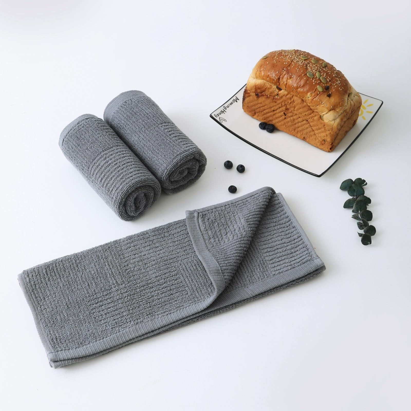 Glynniss Dish Towels For Kitchen, 100% Cotton Terry Cloth Kitchen Towels Pack Of 3, Kitchen Hand Towels For Washing Dishes 16X26