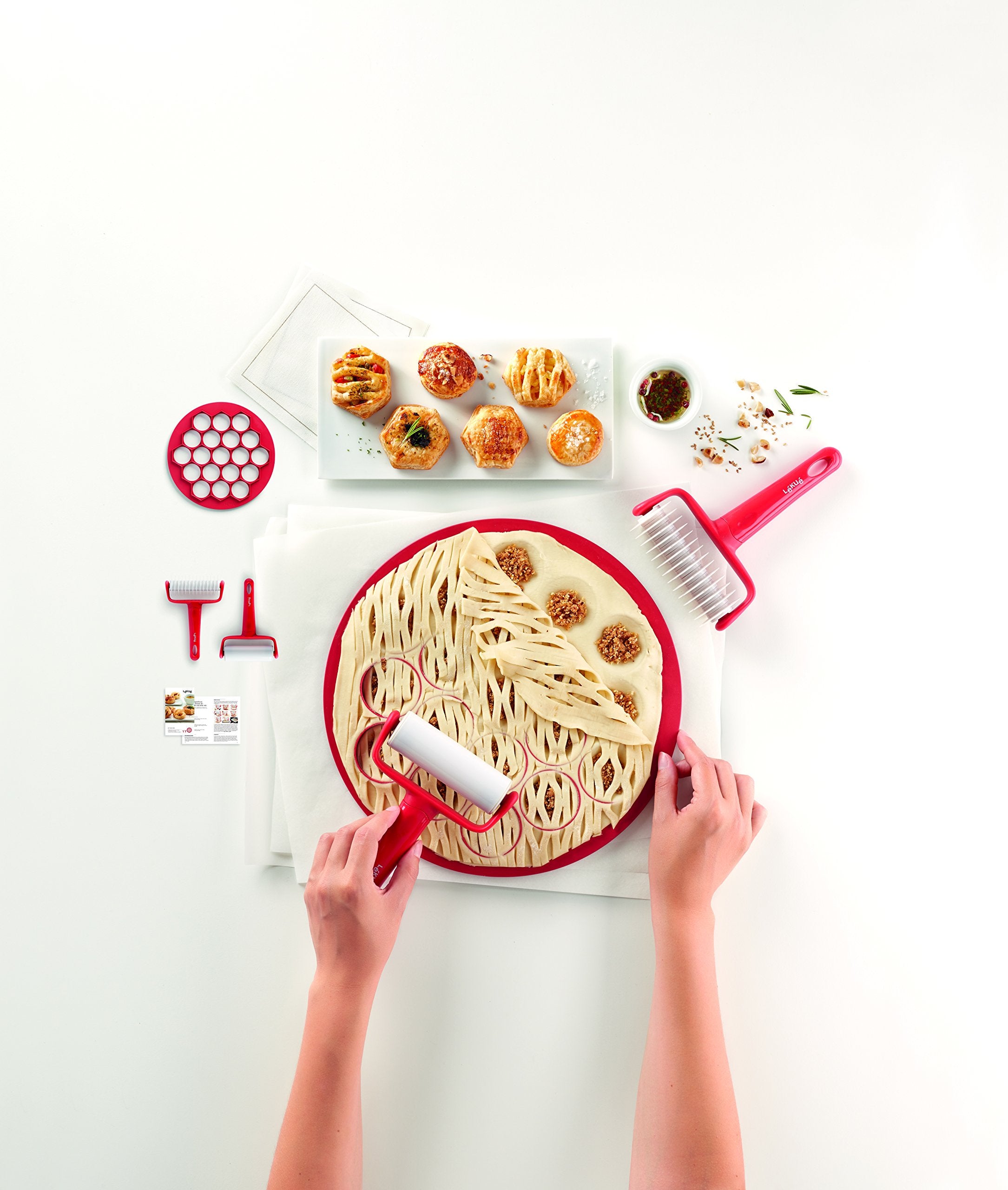Lekue 0200130Surm017 Mini Pie Kit, Red