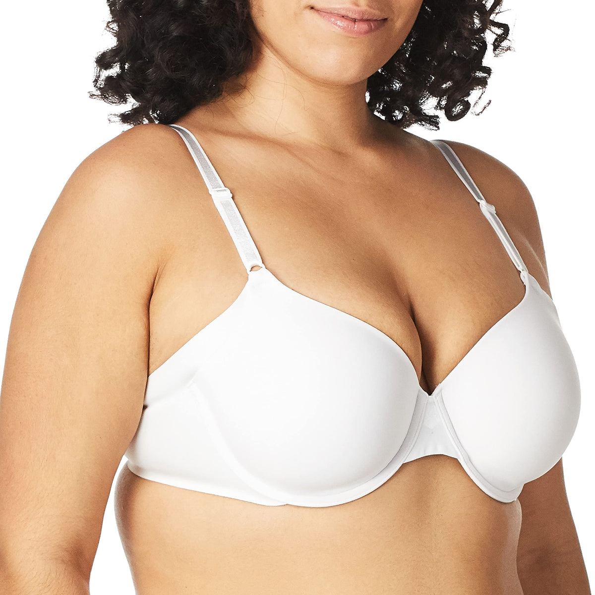 Olga Womens No Side Effects Underwire Contour Bra, White, 42D
