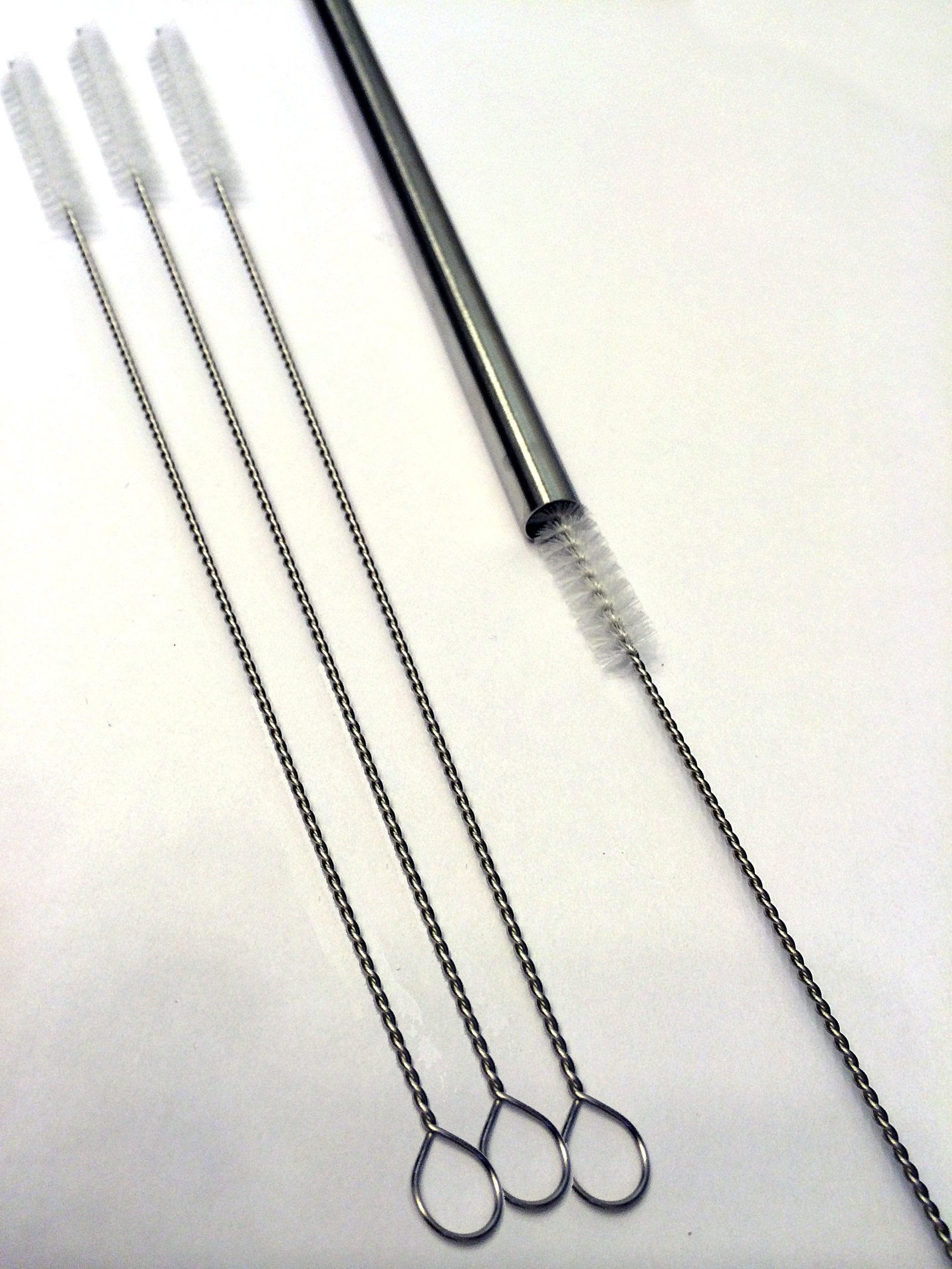 Drink Straw Cleaning Brush - Set Of 4 Stainless Steel Brushes For Drinking Straws, Tumblers, Sippy Cups And More!