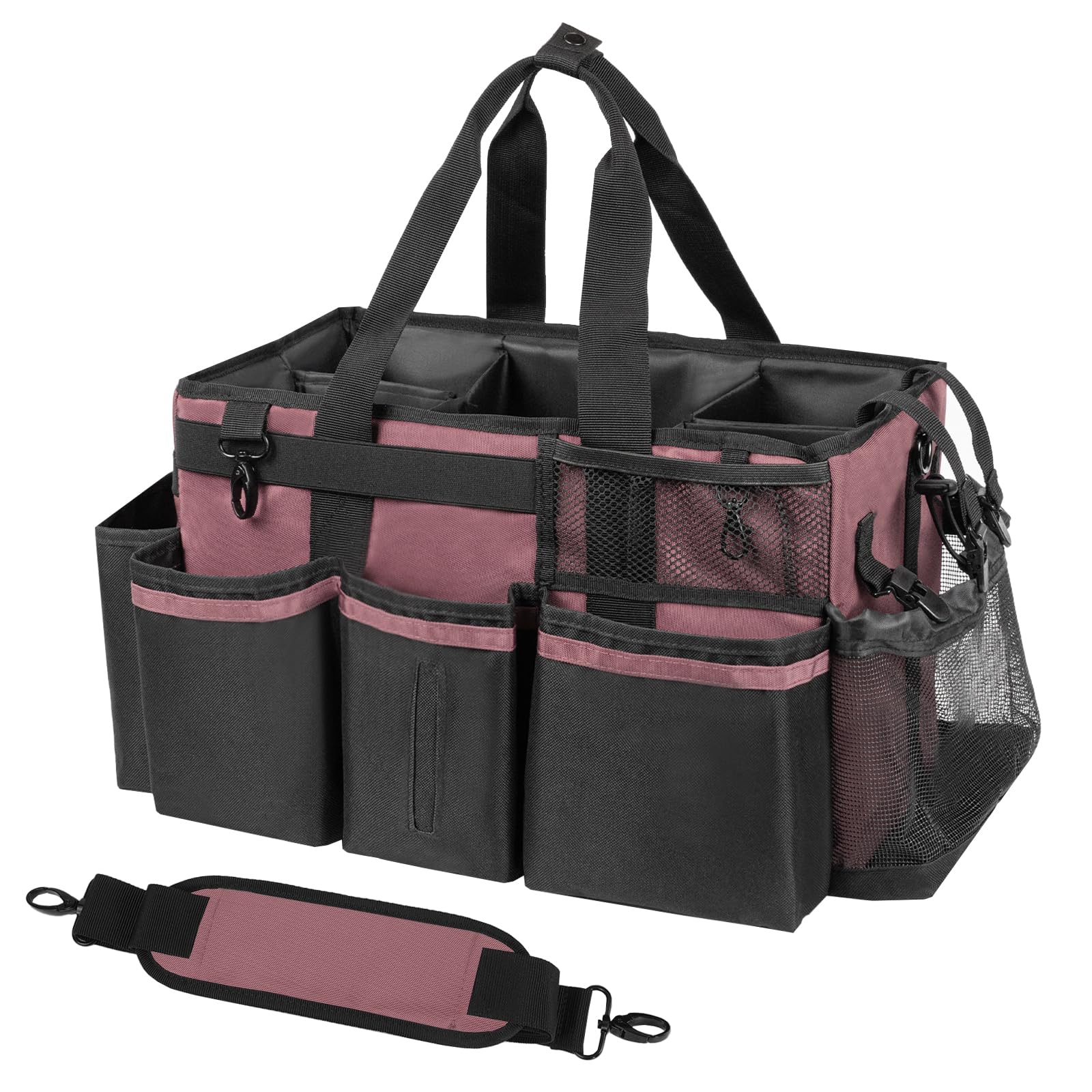 SCAVATA Wearable Cleaning Caddy, Cleaning Caddy Supplies Organizer with Handle & Shoulder Straps for Housekeepers, Under Sink & 