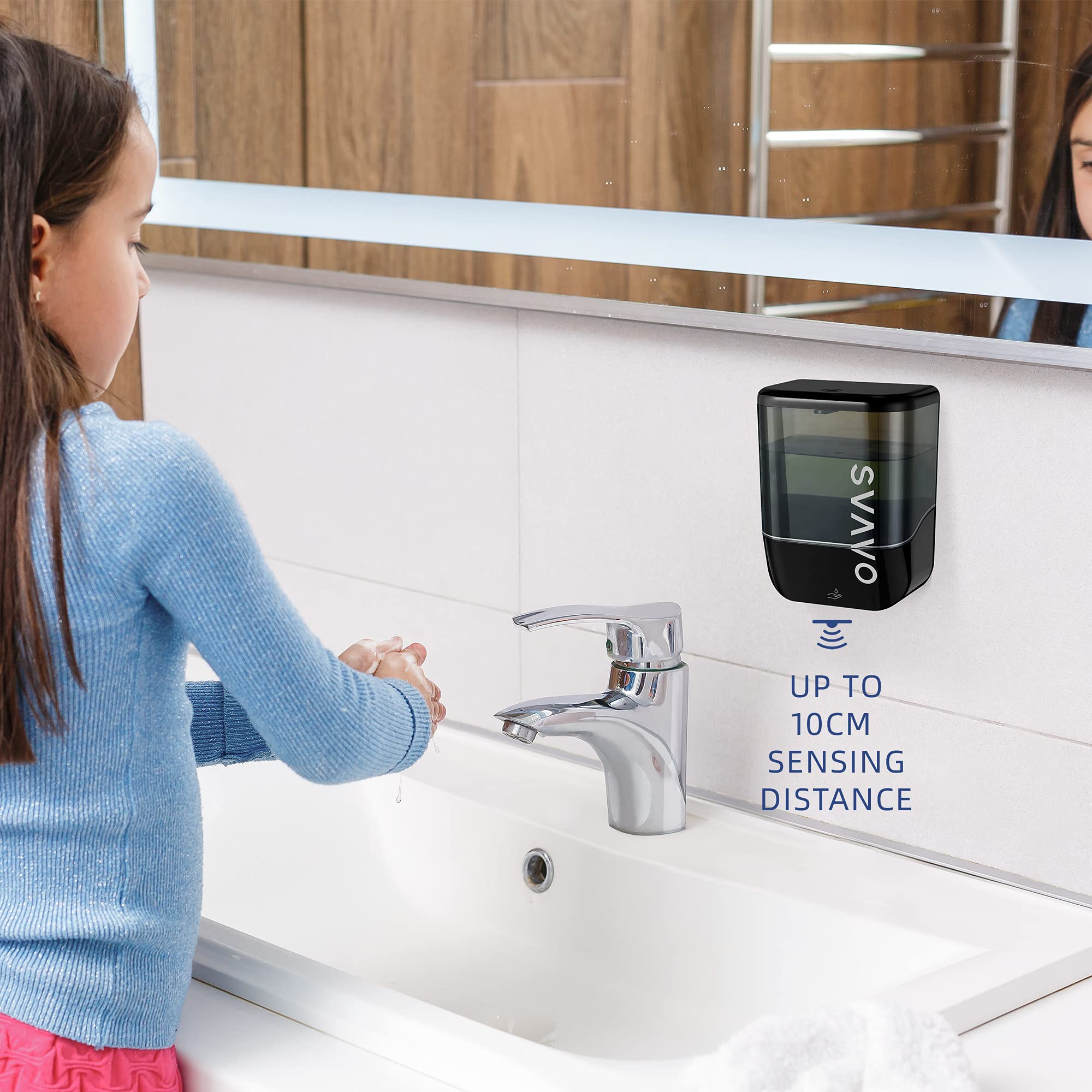 Svavo Automatic Soap Dispenser Touchless, Hand Sanitizer Dispenser Wall Mount, Electric Sensor Battery Operated For Offices Home