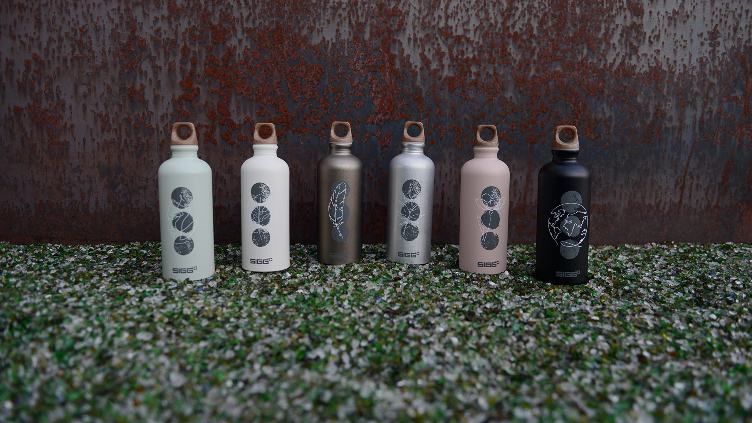 Sigg Traveller Myplanet Screw Top - Spare Cap Narrow-Mouth Water Bottles (20 Oz & 34 Oz) - Leak-Proof - Made From Renewable Mate