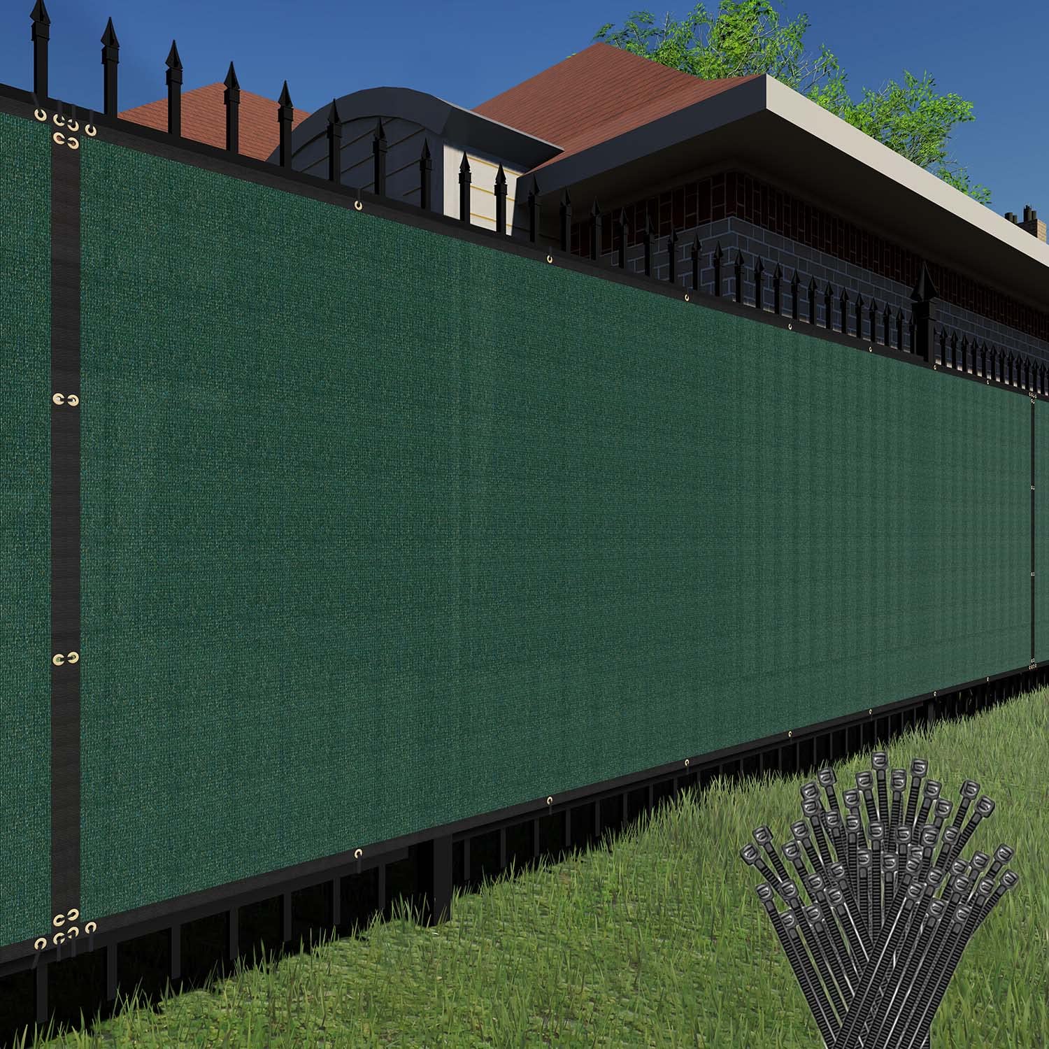 Tang Sunshades Depot Privacy Fence Screen Green 5 X 29 Heavy Duty Commercial Windscreen Residential Fence Netting Fence Cover 15
