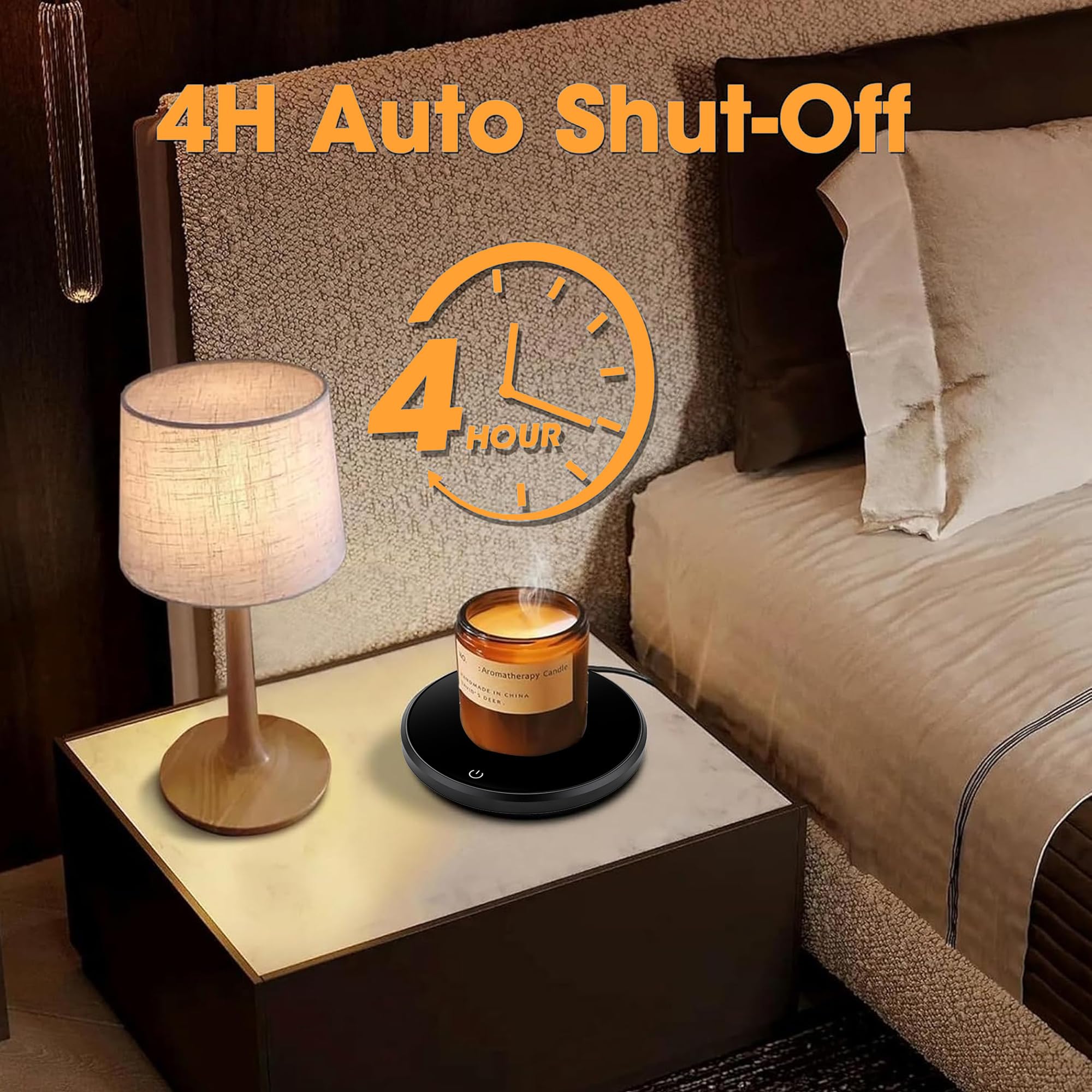 Coffee Mug Warmer & Mug Set, Krgmnhr Smart Coffee Warmer For Desk With Auto Shut Off For Desk Home Office Use, Pressure-Activate