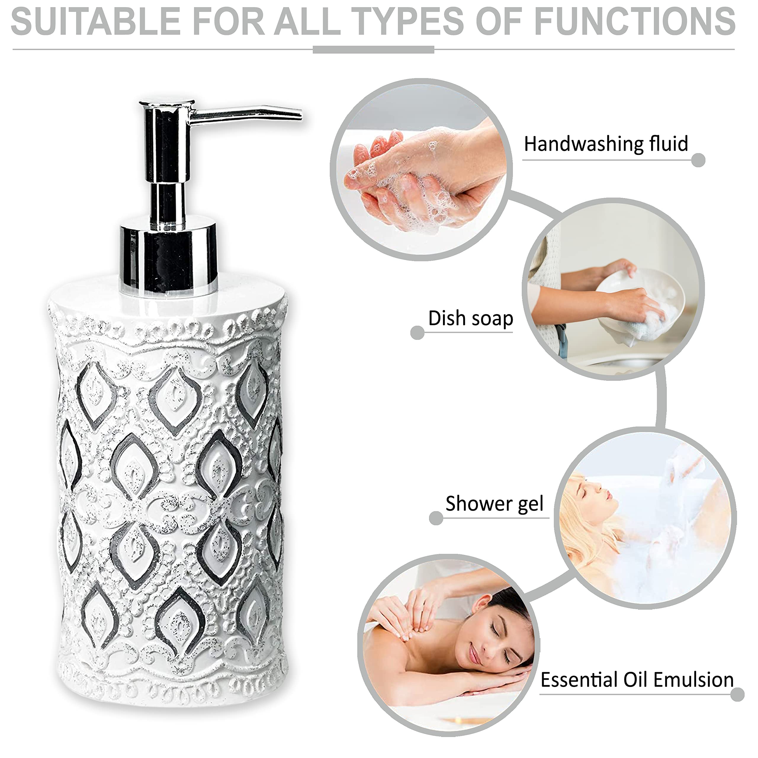 Popular Bath Lotion Pump Monaco, White