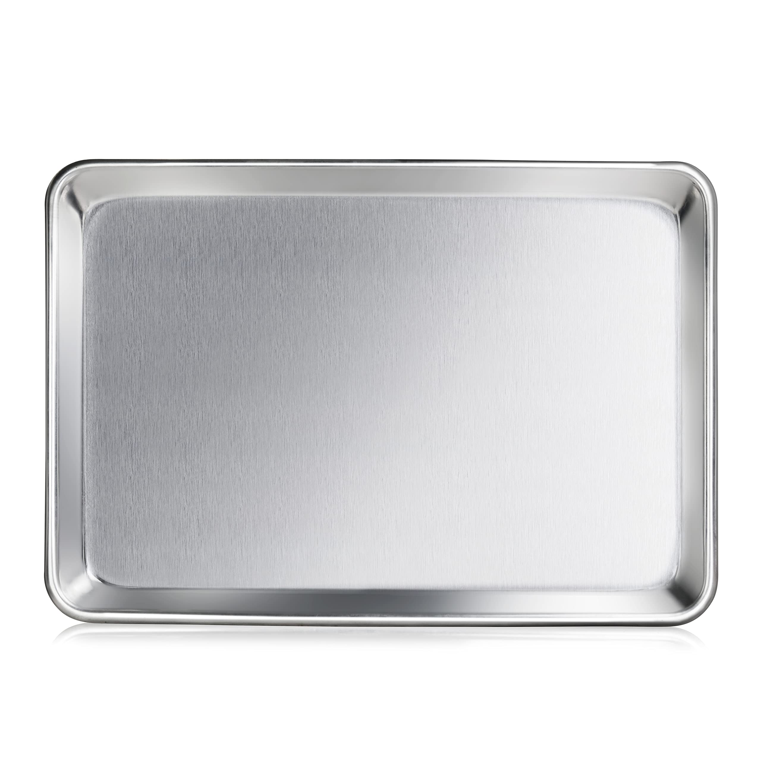New Star Foodservice 36800 Commercial-Grade 12-Gauge Aluminum Open Bead Sheet Pan/Bun Pan, 18'' L X 26'' W X 2'' H (Full Size) |