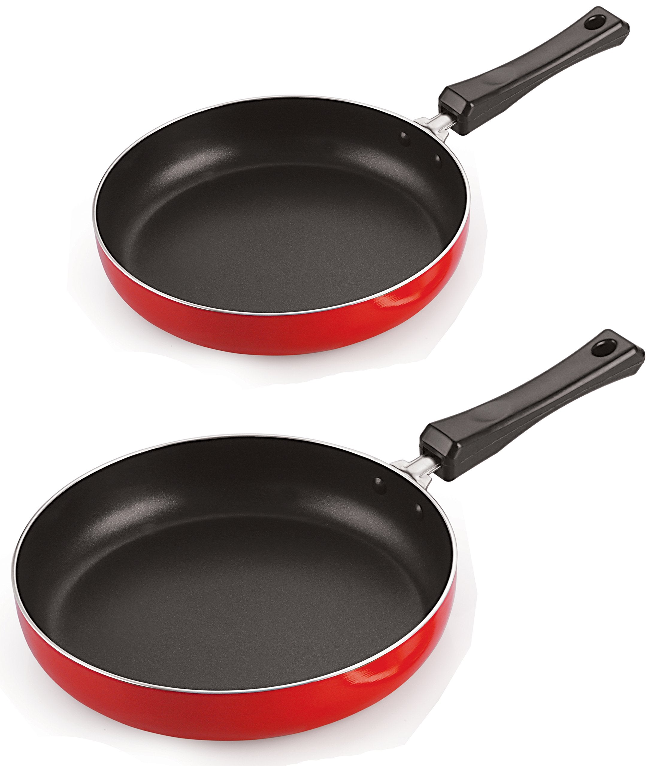 Nirlon NonStick Aluminium Cookware Set, 2Pieces, Red (2.6Mm_Fp10_Fp11)