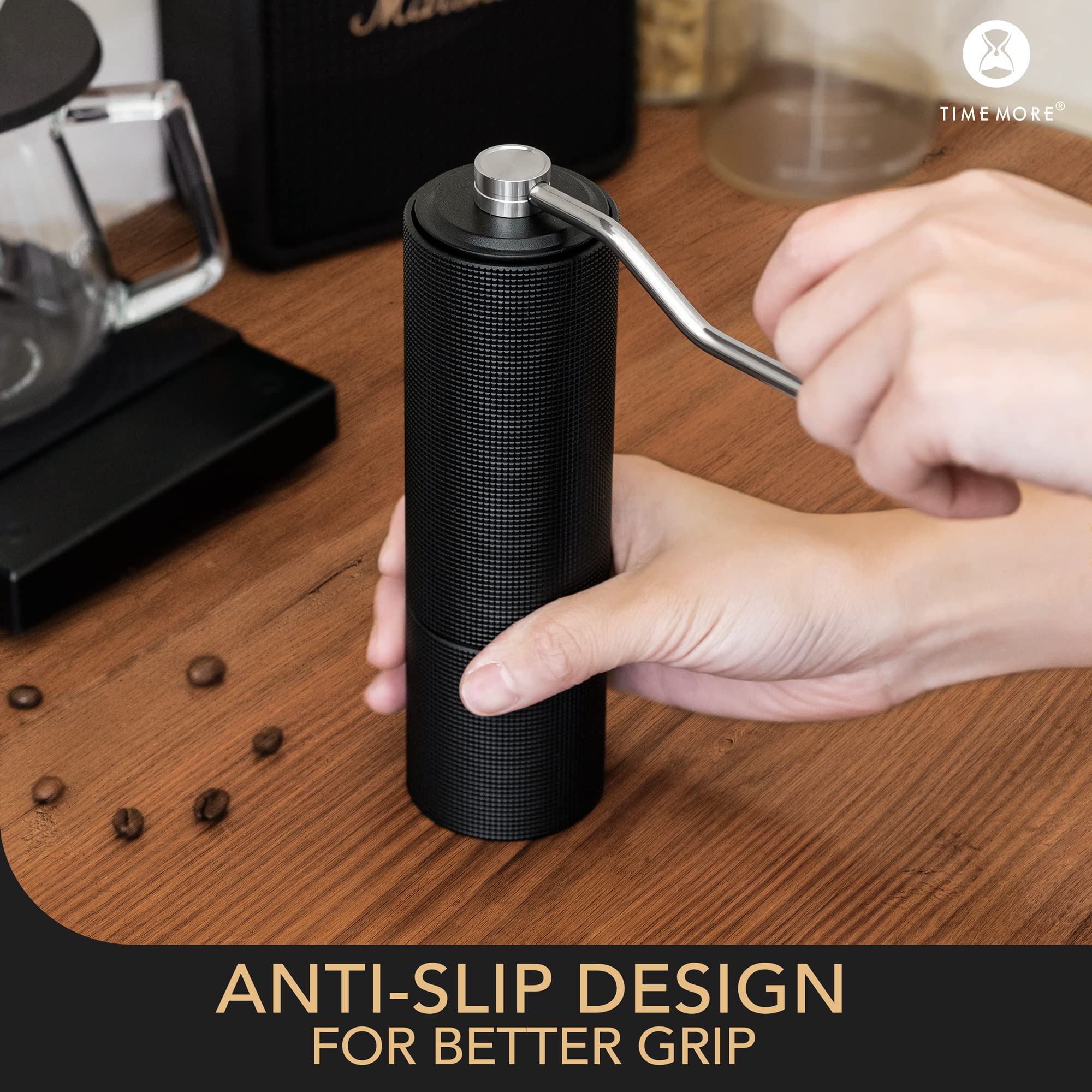 Timemore Manual Coffee Grinder, Stainless Steel Conical Burr Coffee Grinder Manual, Capacity 30G Hand Coffee Grinder With Adjust