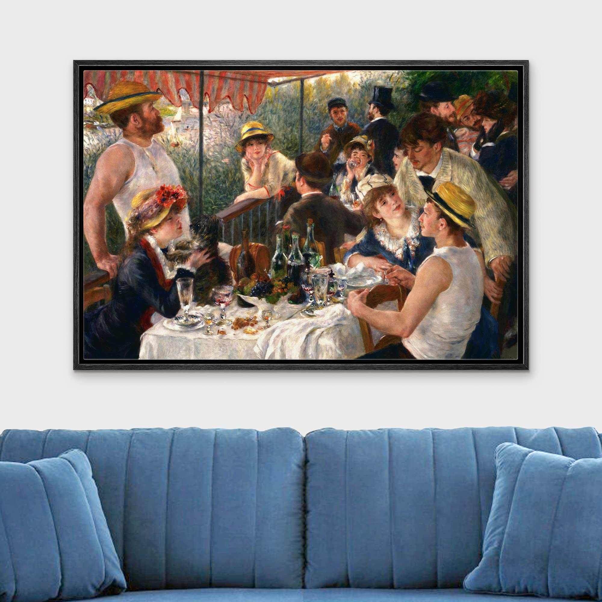 Wall26 Framed Canvas Print Wall Art Luncheon Boating Party By Pierre-Auguste Renoir Historic Cultural Illustrations Impressionis