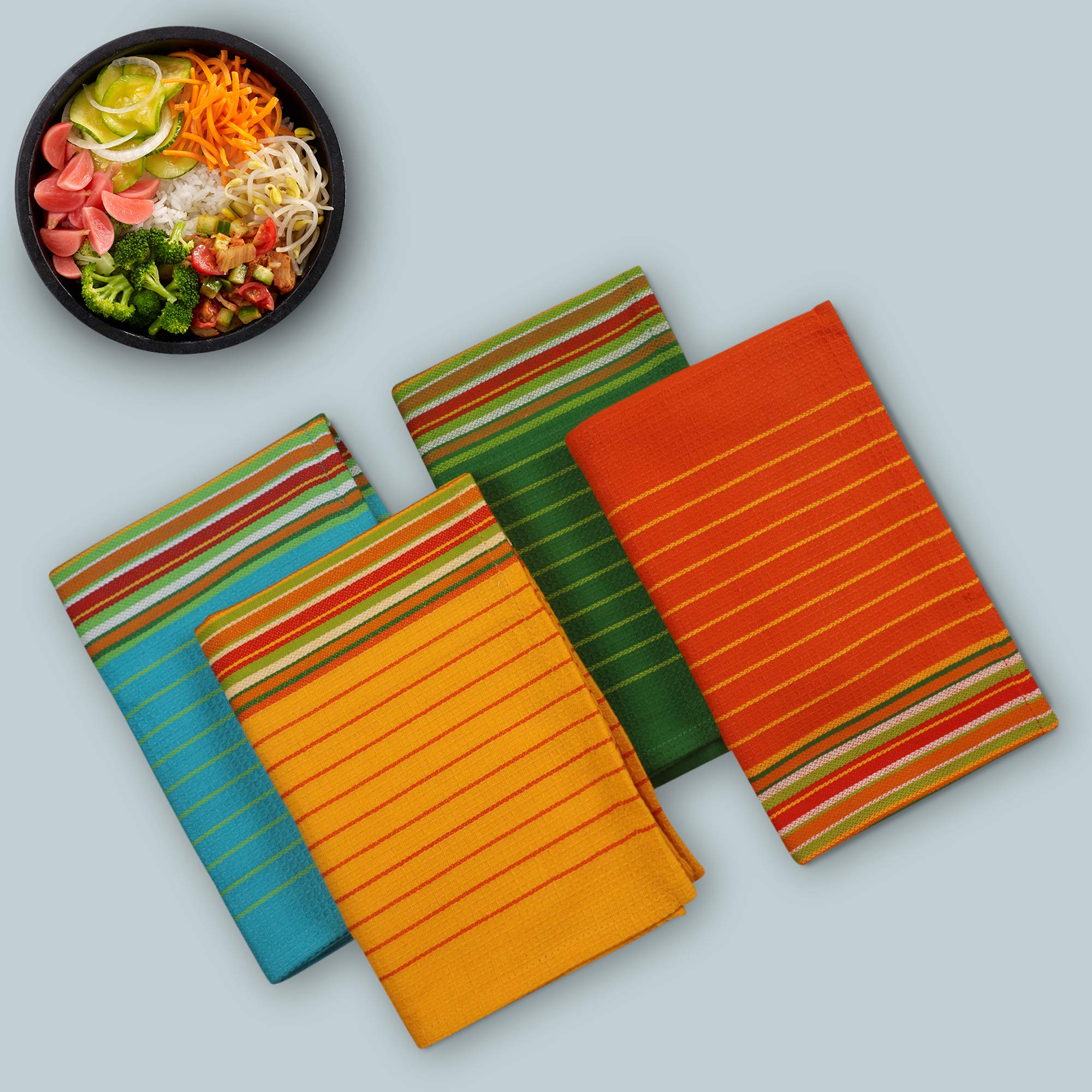 Gratico Kitchen Towels (20X28 Inches 12 Pack) Extra Large Premium Stripes Dish Towels For Kitchen Dish Cloths Highly Absorbent 1