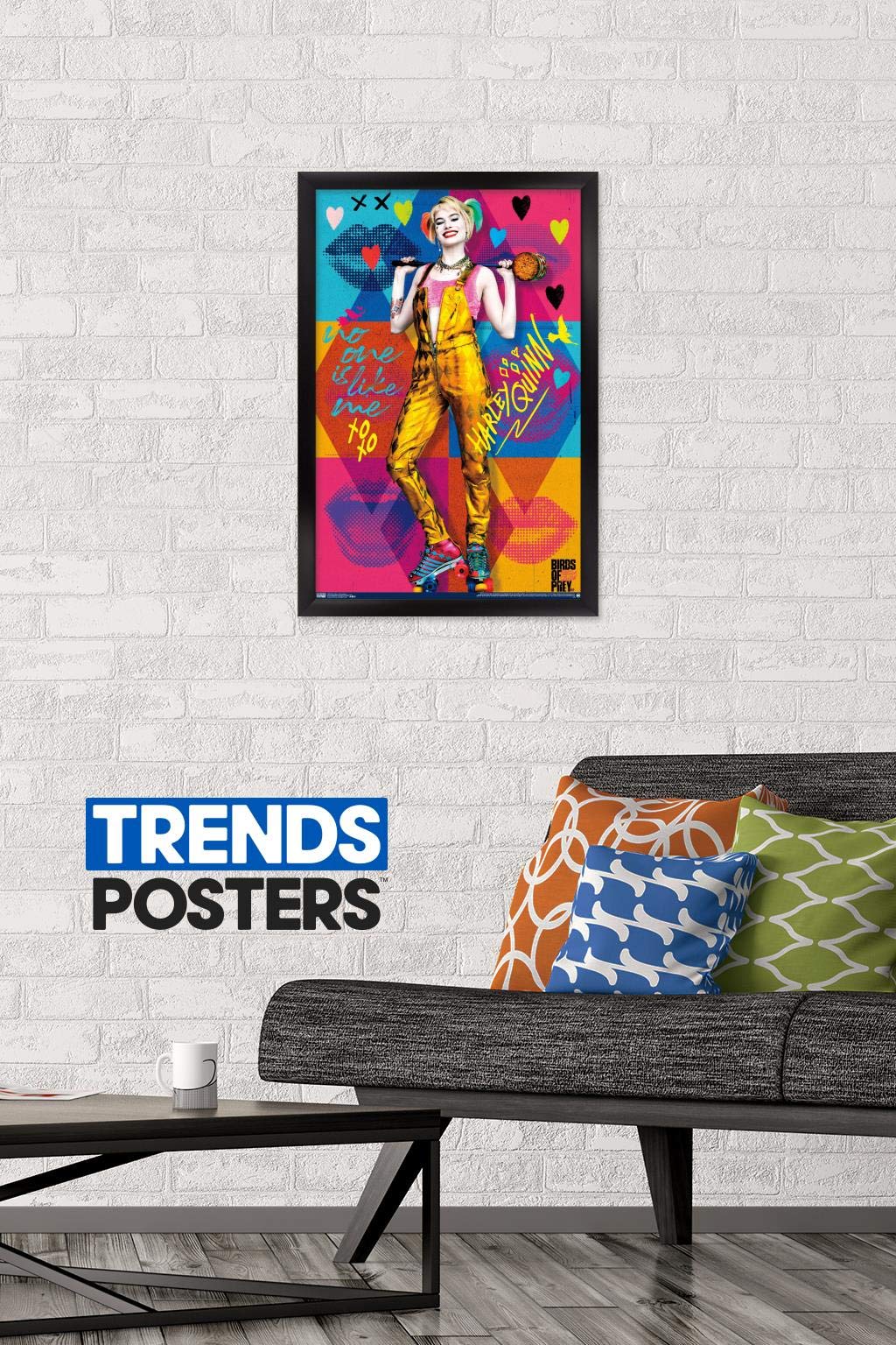 Trends International Dc Comics Movie - Birds Of Prey - Harley Quinn - Hammer Wall Poster, 14.725'' X 22.375'', Black Framed Vers