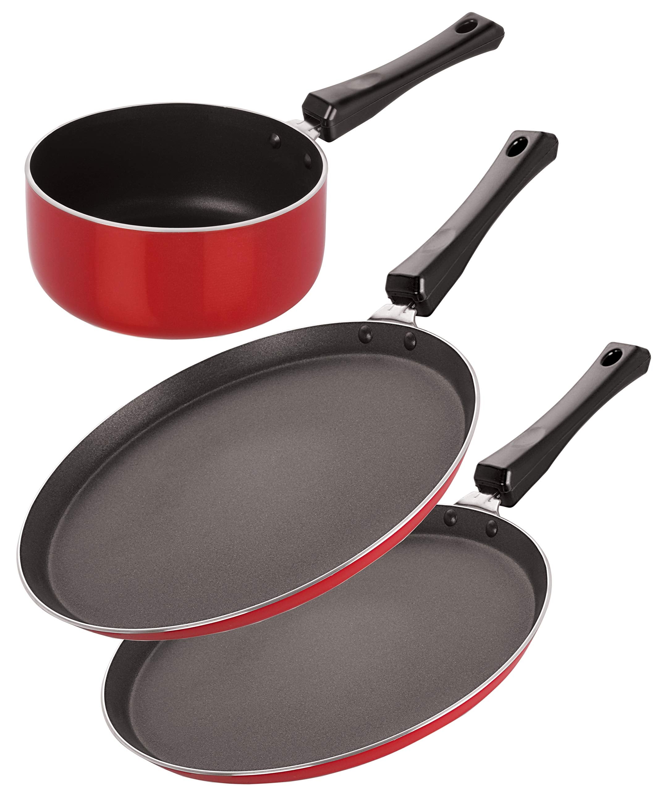 Nirlon NonStick Pfoa Free 3 Piece Gas Compatible Kitchen Cooking Utensil Set Gift Offer With Supreme Quality