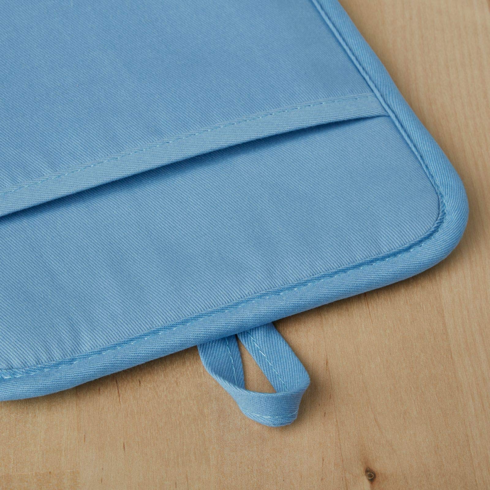 KitchenAid Ribbed Soft Silicone Pot Holder 2-Pack Set, Blue Velvet, 7x9