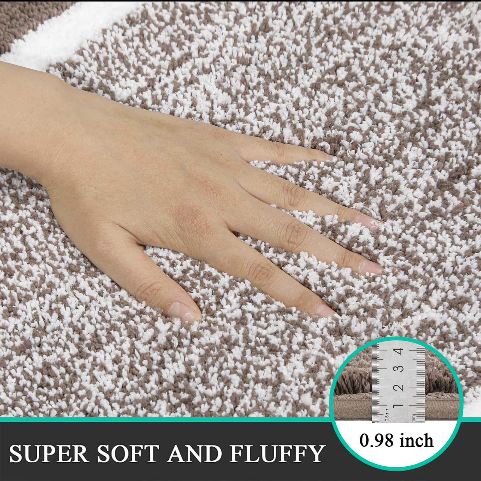 Pauwer Bathroom Rugs Sets 2 Piece, Non Slip Bath Mats For Bathroom, Absorbent Bath Rugs Floor Mat, Machine Washable Shower Rugs