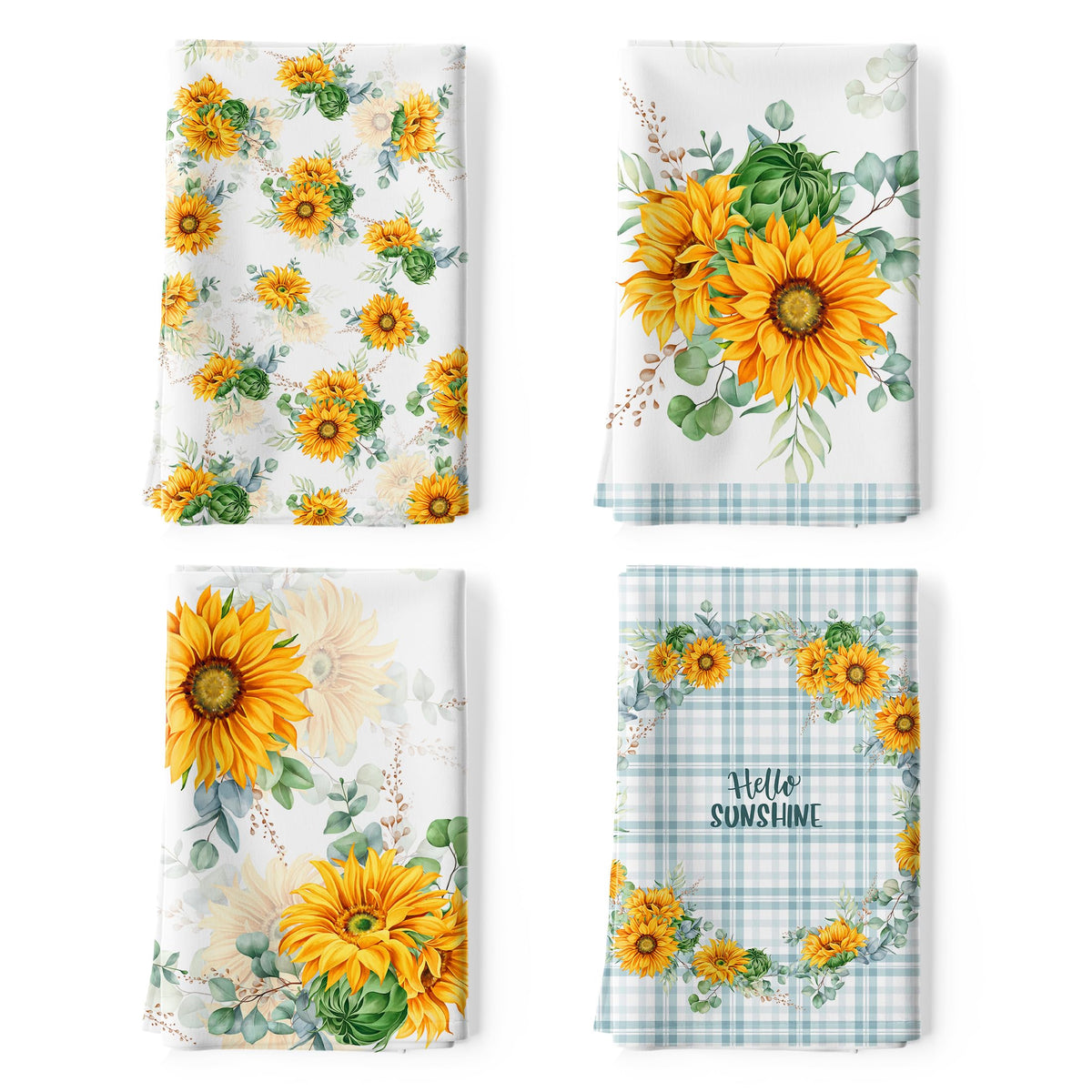 Arquiel Sunflower Kitchen Towel 100% Cotton Quick Dry Dish Towels 20 X 27.5Inch, Dishcloth Hand Towels For Housewarming Gifts Di