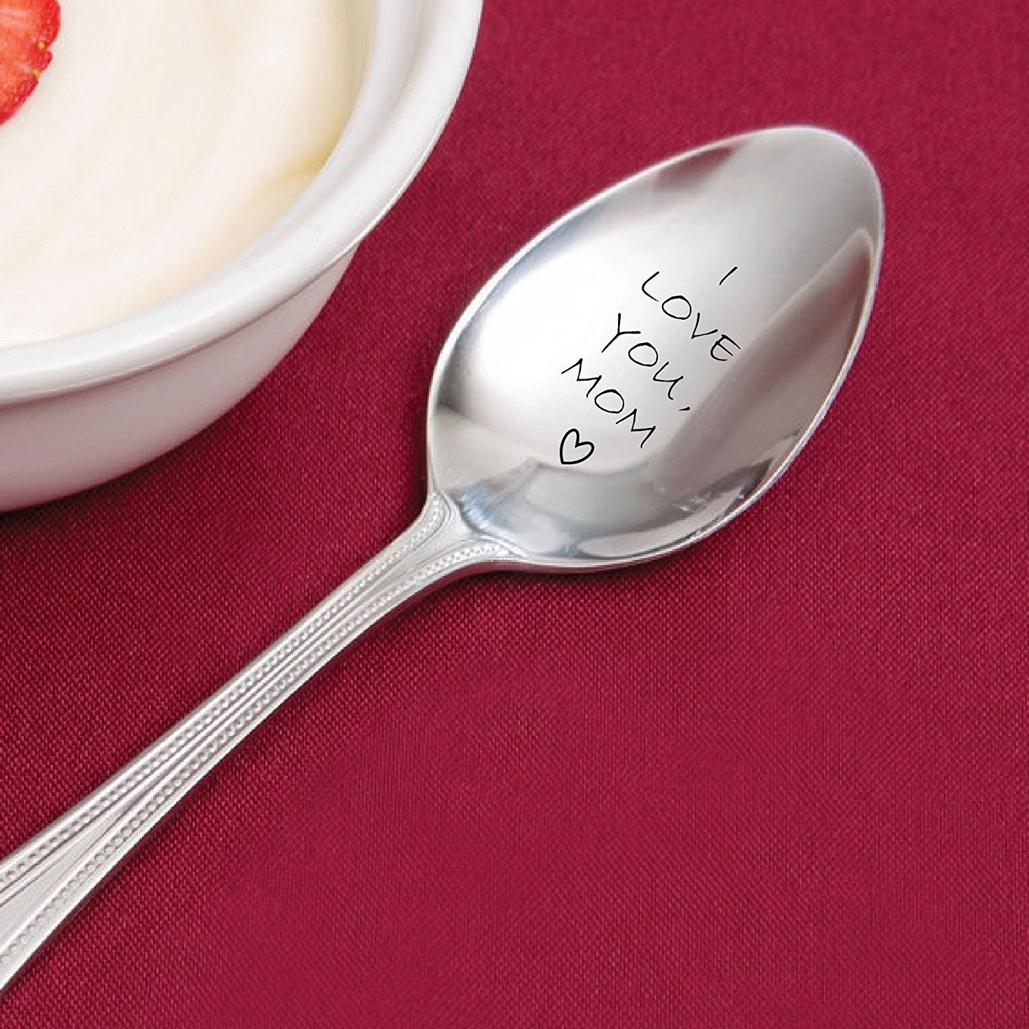 Boston Creative Company I Love You Mom Spoon Unique Gifts Stainless Steel Gifts For Mom Gifts For Her Mom Gifts Engraved Spoon S