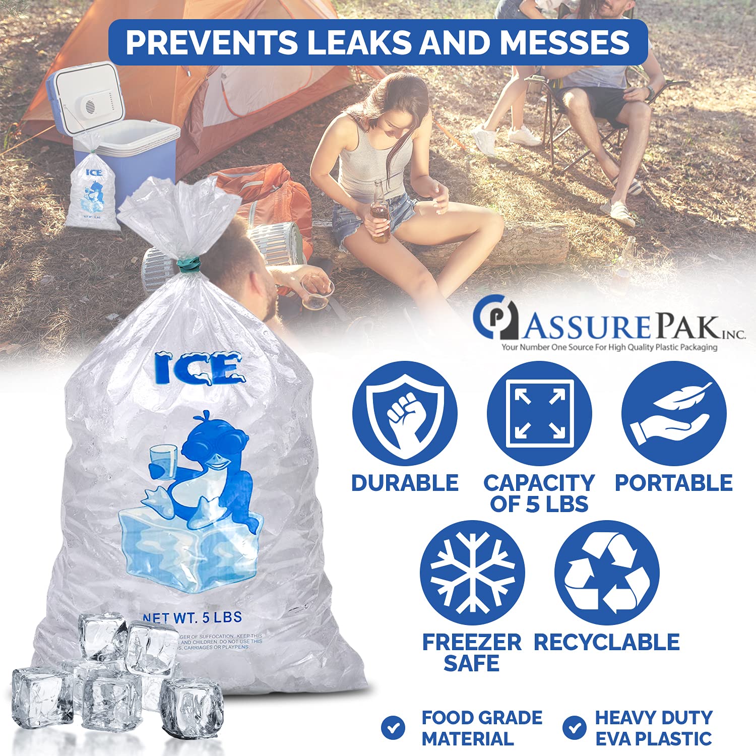 Ldpe 5 Lb Ice Bags