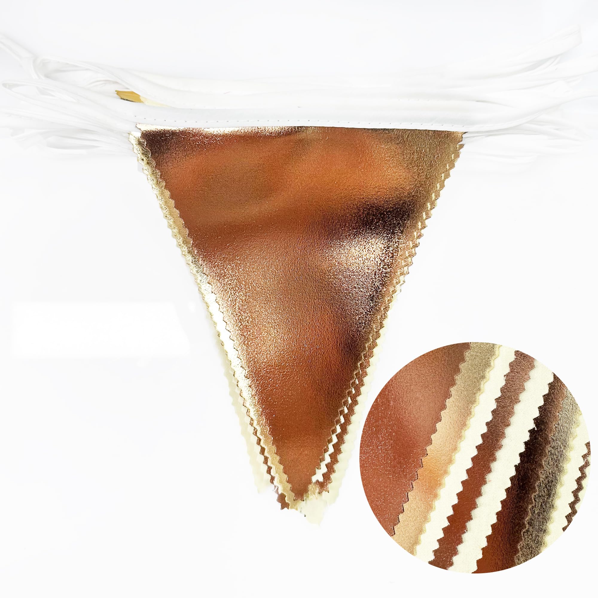 Brown Beige And Gold Party Decorations Fabric Triangle Pennant Banner Flag Bunting Garland For Boho Neutral Rustic Cowboy Wester