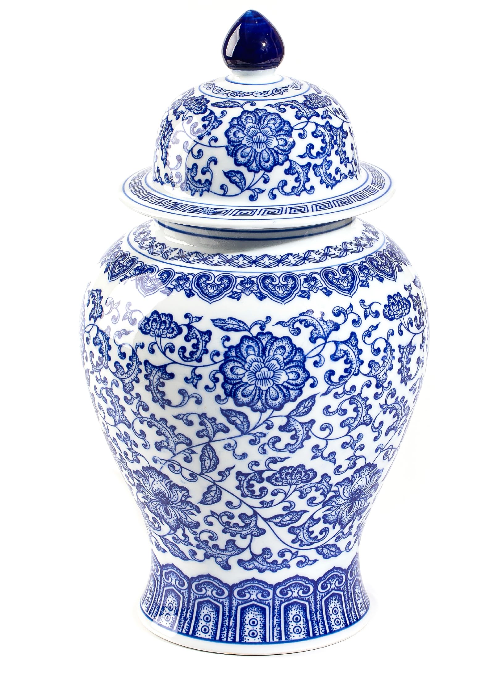 Blue and White Ginger Jars for Home D  cor, Chinoiserie Porcelain, Ginger Jar Vase Decor, Good Ideal for Room,Office Decoration,