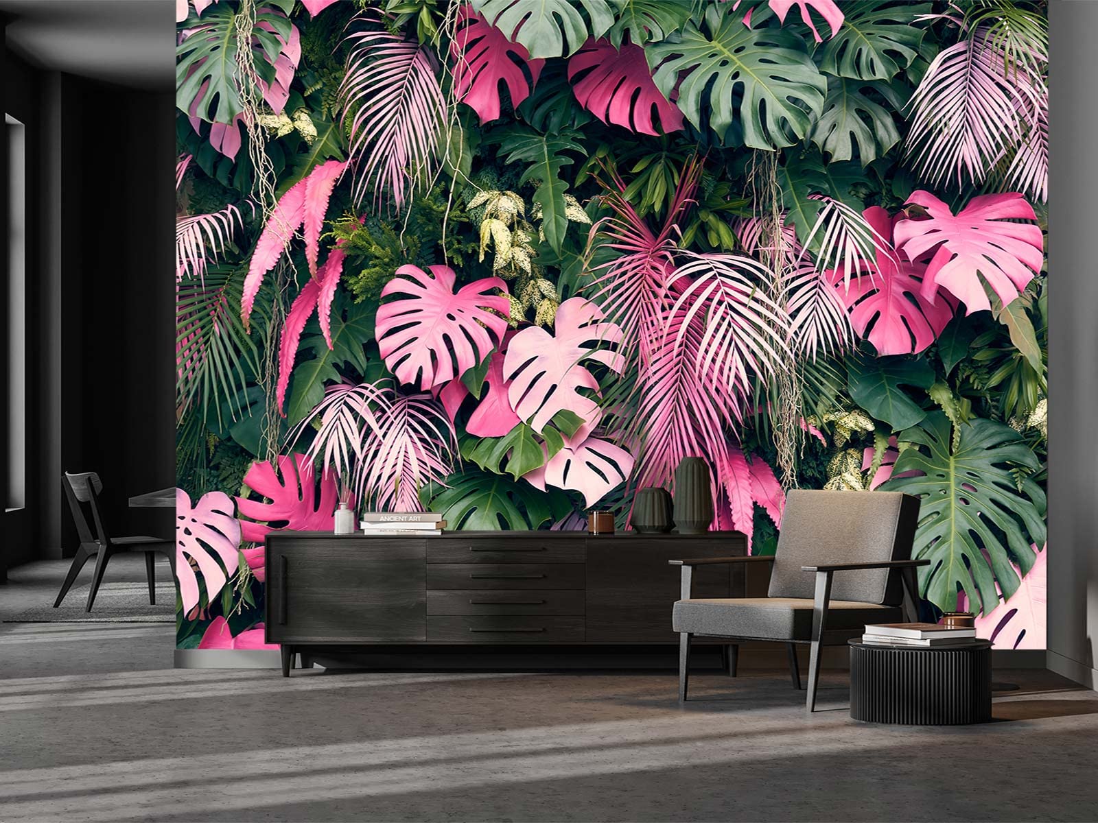 Cliouar-Wall Mural Wallpaper For Bedroom Living Room 3D Mural Monstera Tropical Plant Green Plant Banana Leaf Palm Leaf 158'' X