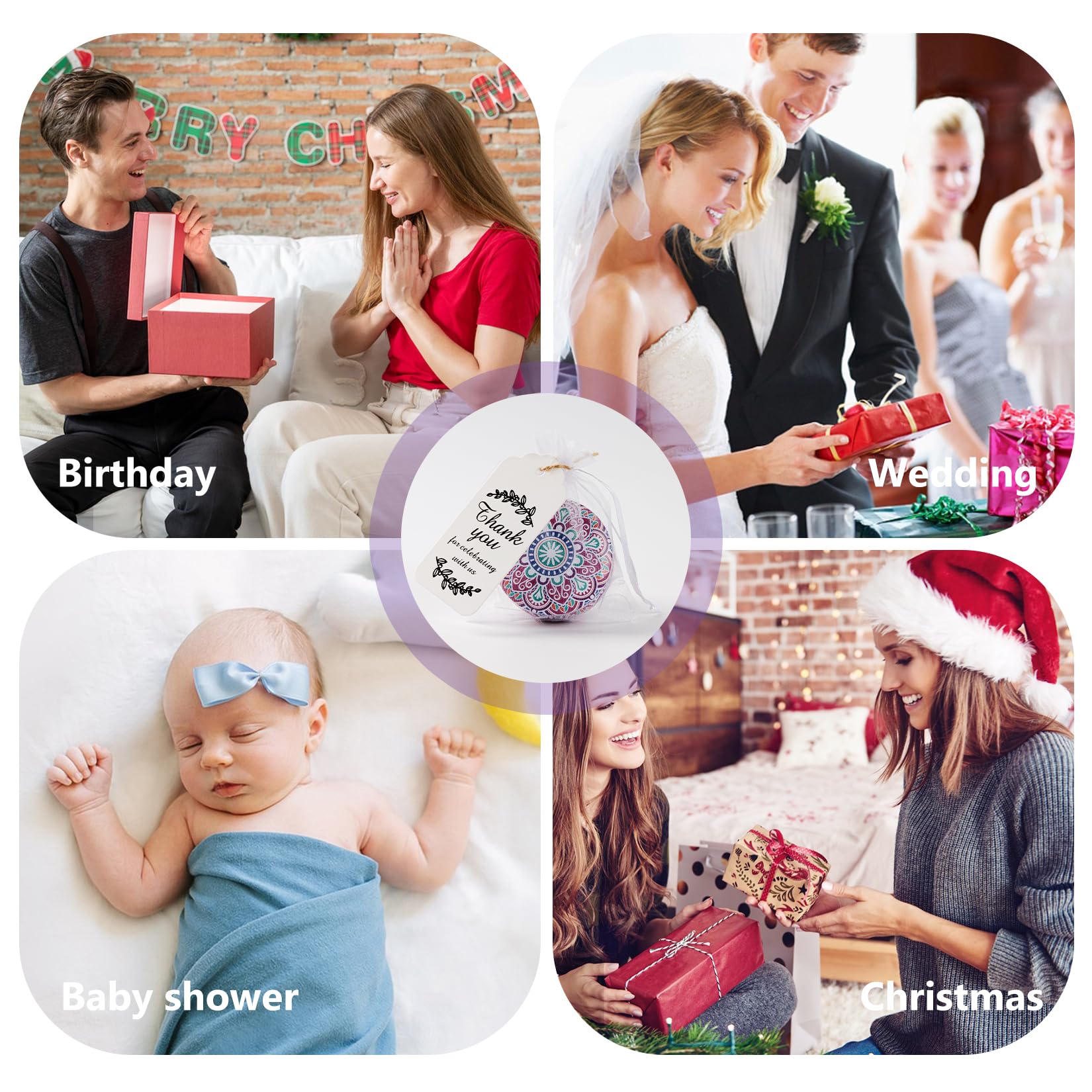 24 Pack Scented Candles Gift Set, Baby Shower Bridal Favors for Guests Housewarming Birthday Party Favors for Adults, Christmas