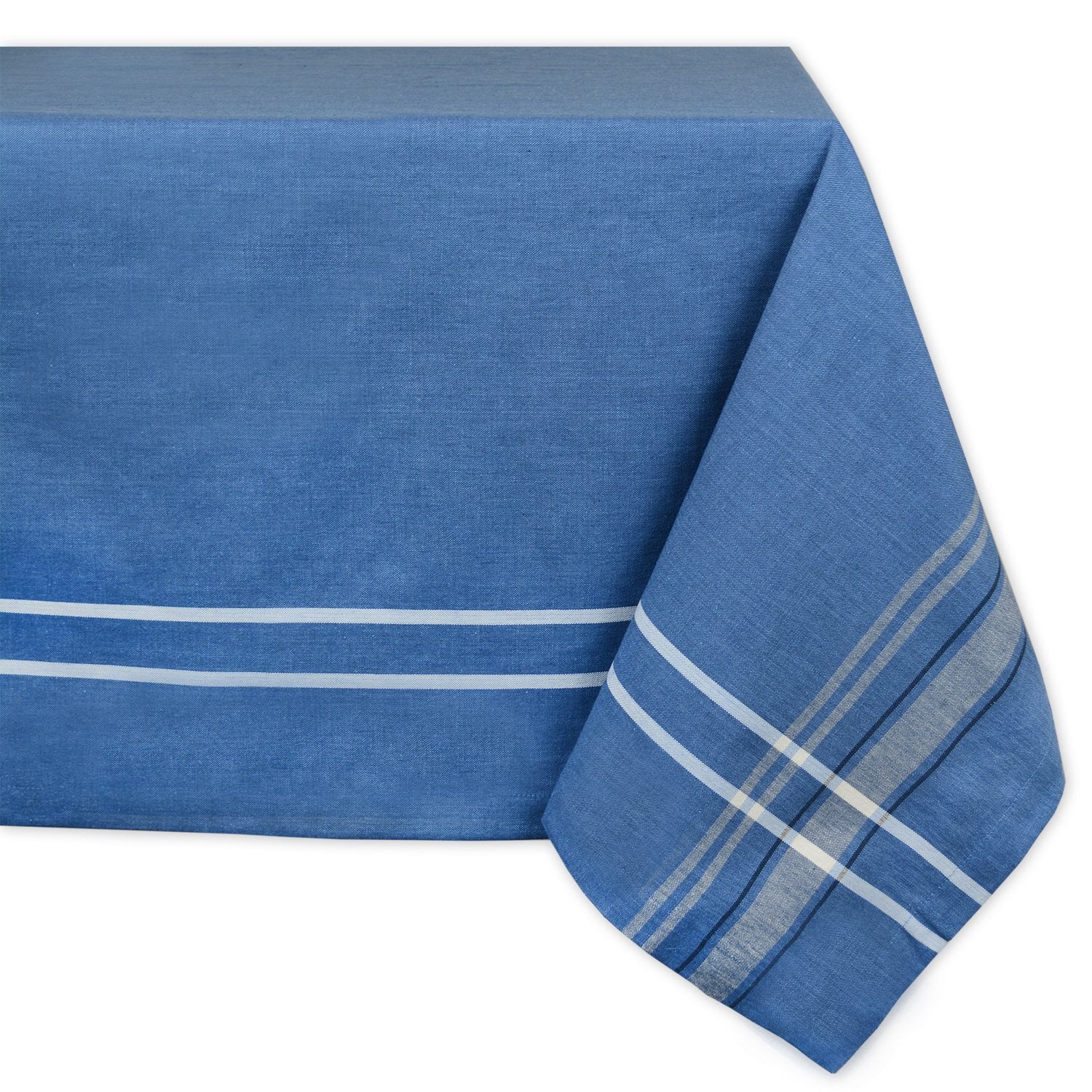 DII Blue French Chambray Tablecloth