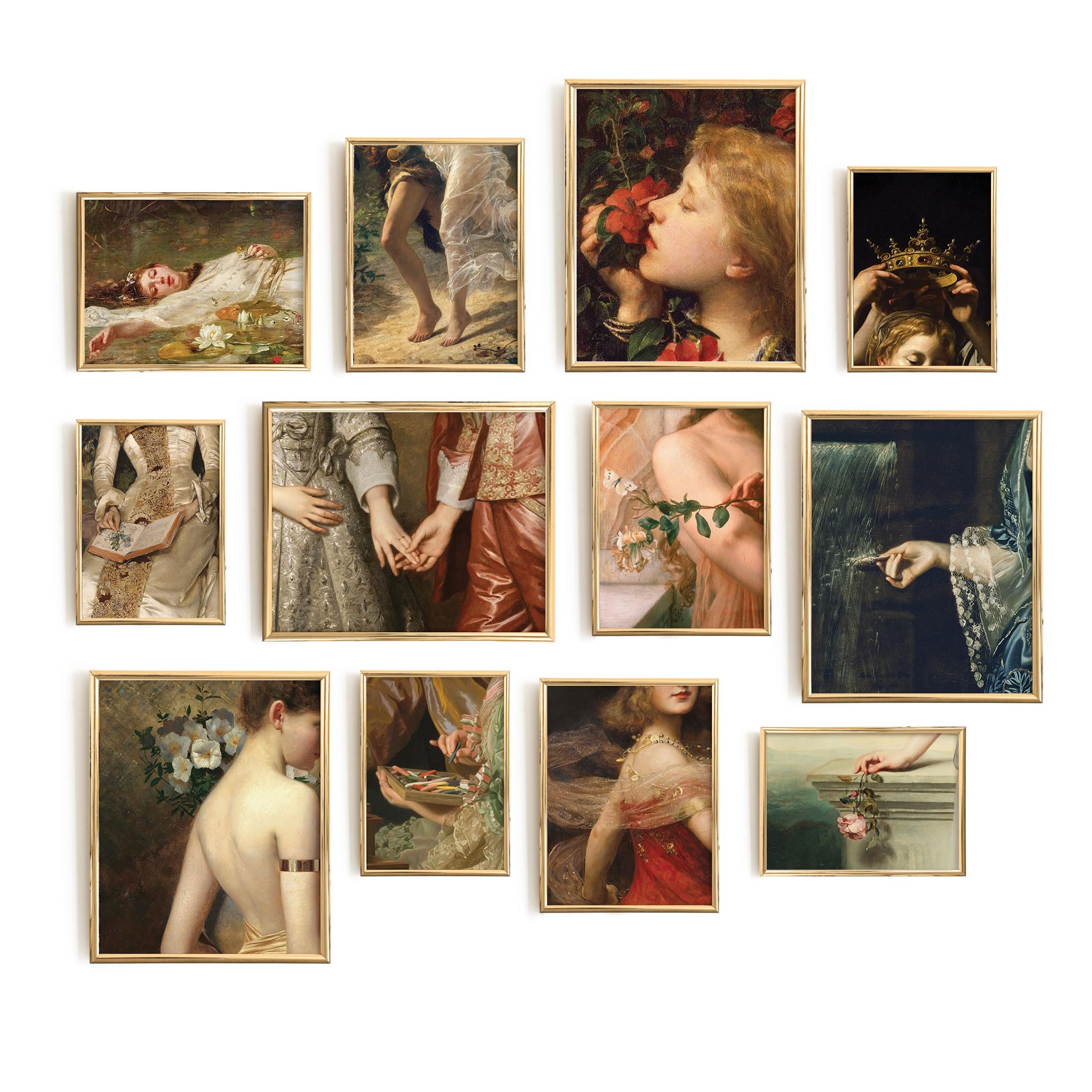 Lucky Numen Set 12 Renaissance Wall Art, Victorian Gothic Decor, Victorian Wall Decor, Famous Paintings Wall Art, Impressionist